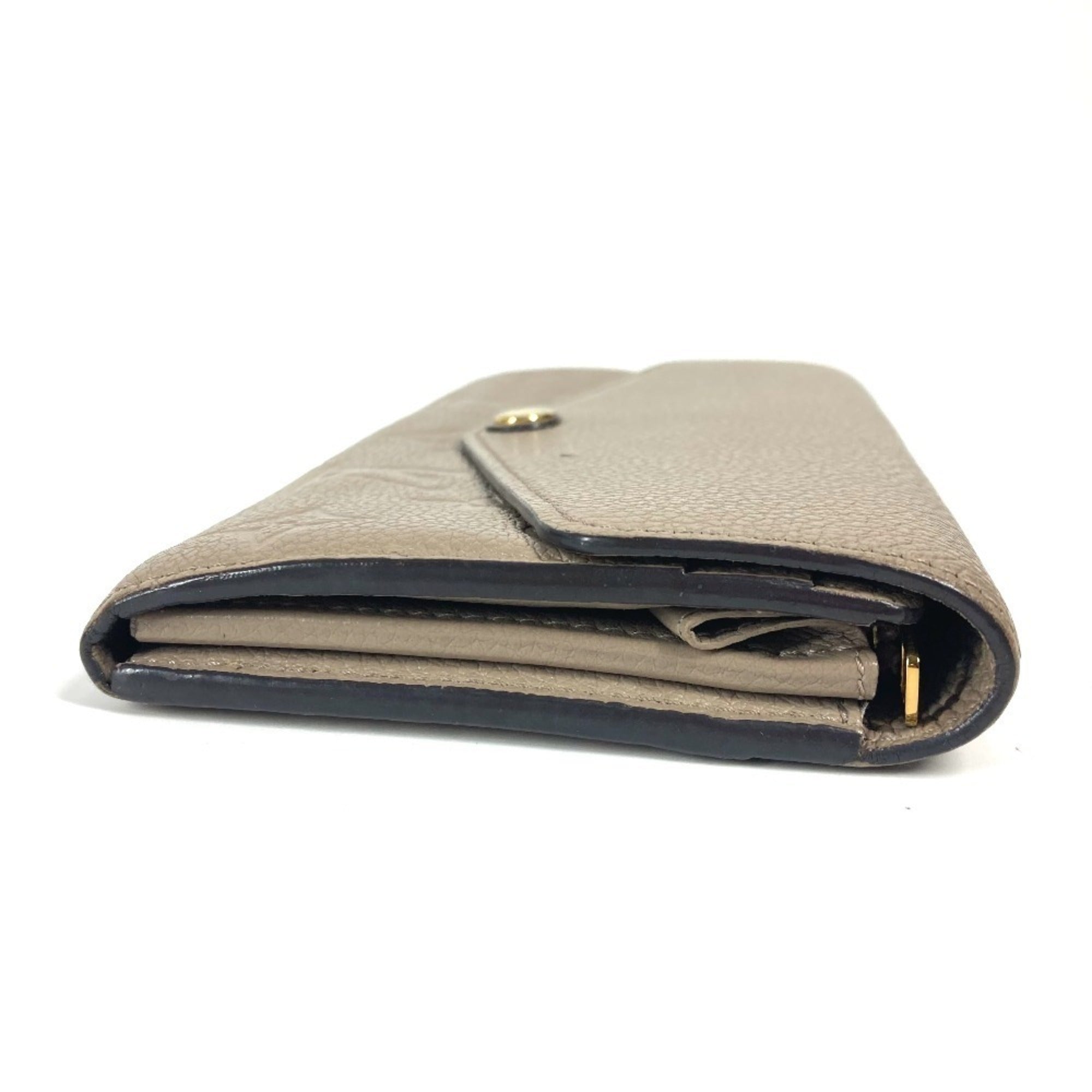 Louis Vuitton Beige Tourterelle Monogram Empreinte Long Wallet (Bi-Fold) (Pre-Owned)