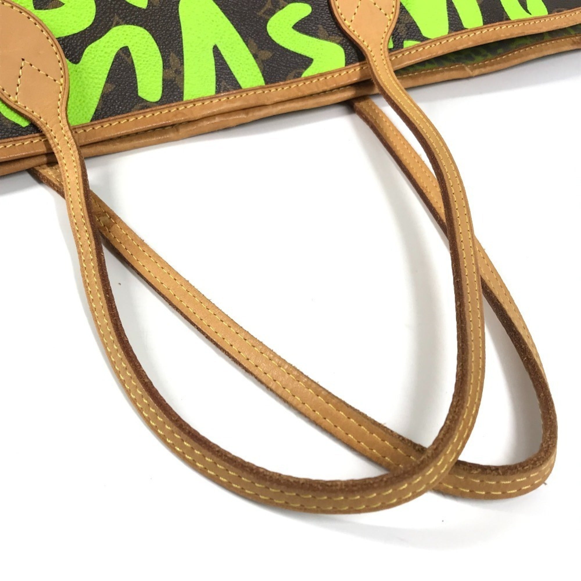 Louis Vuitton Brown Green Vert Monogram Graffiti Shoulder Bag Tote Bag (Pre-Owned)