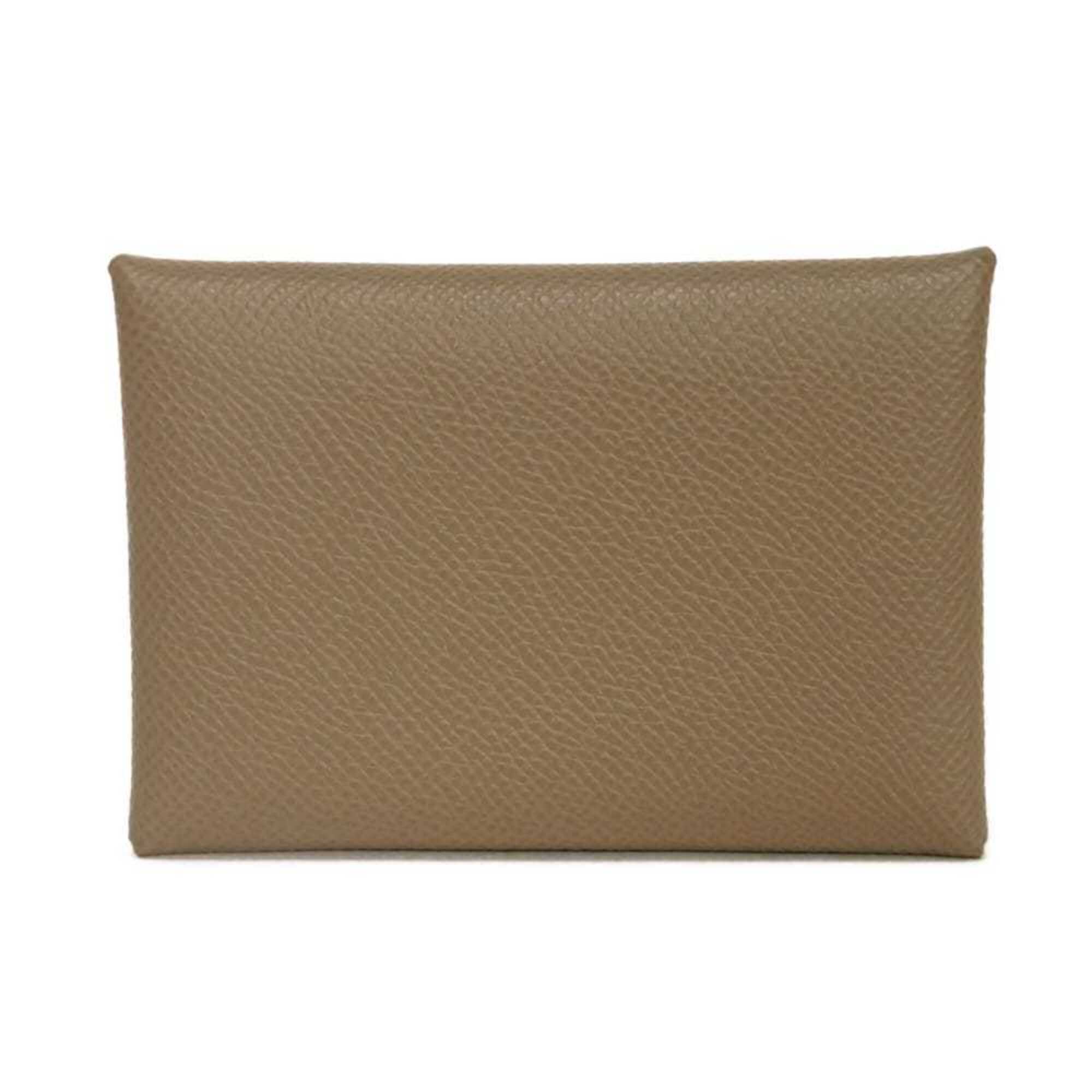 Hermes Etoupe Gray Grayish Epsom Leather Coin Purse/Coin Case (Pre-Owned)