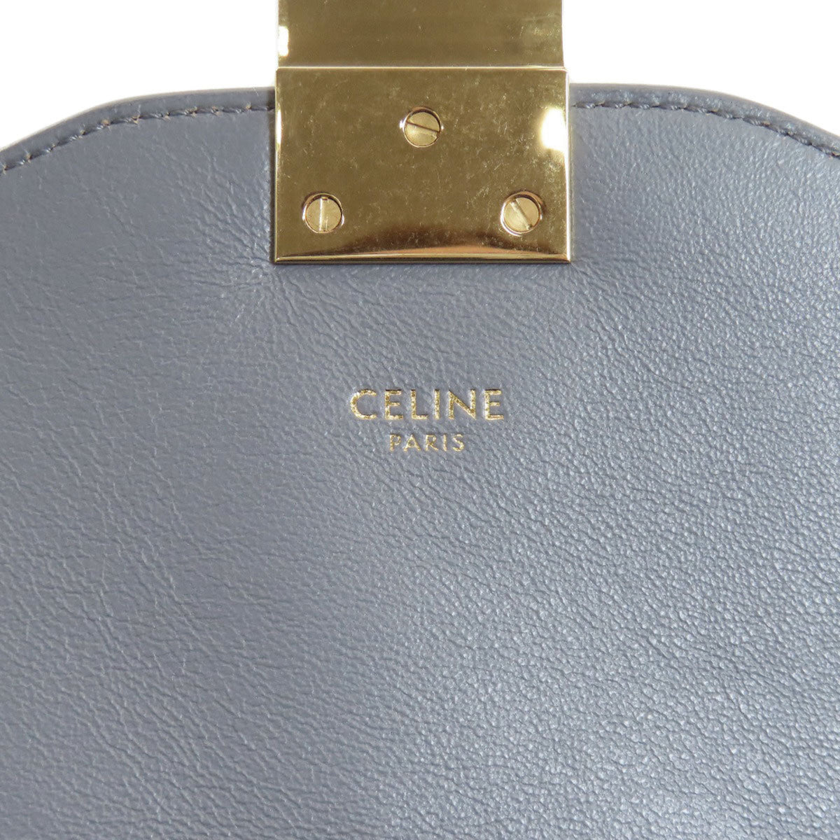 Celine Gray Leather Shoulder Bag (Pre-Owned)