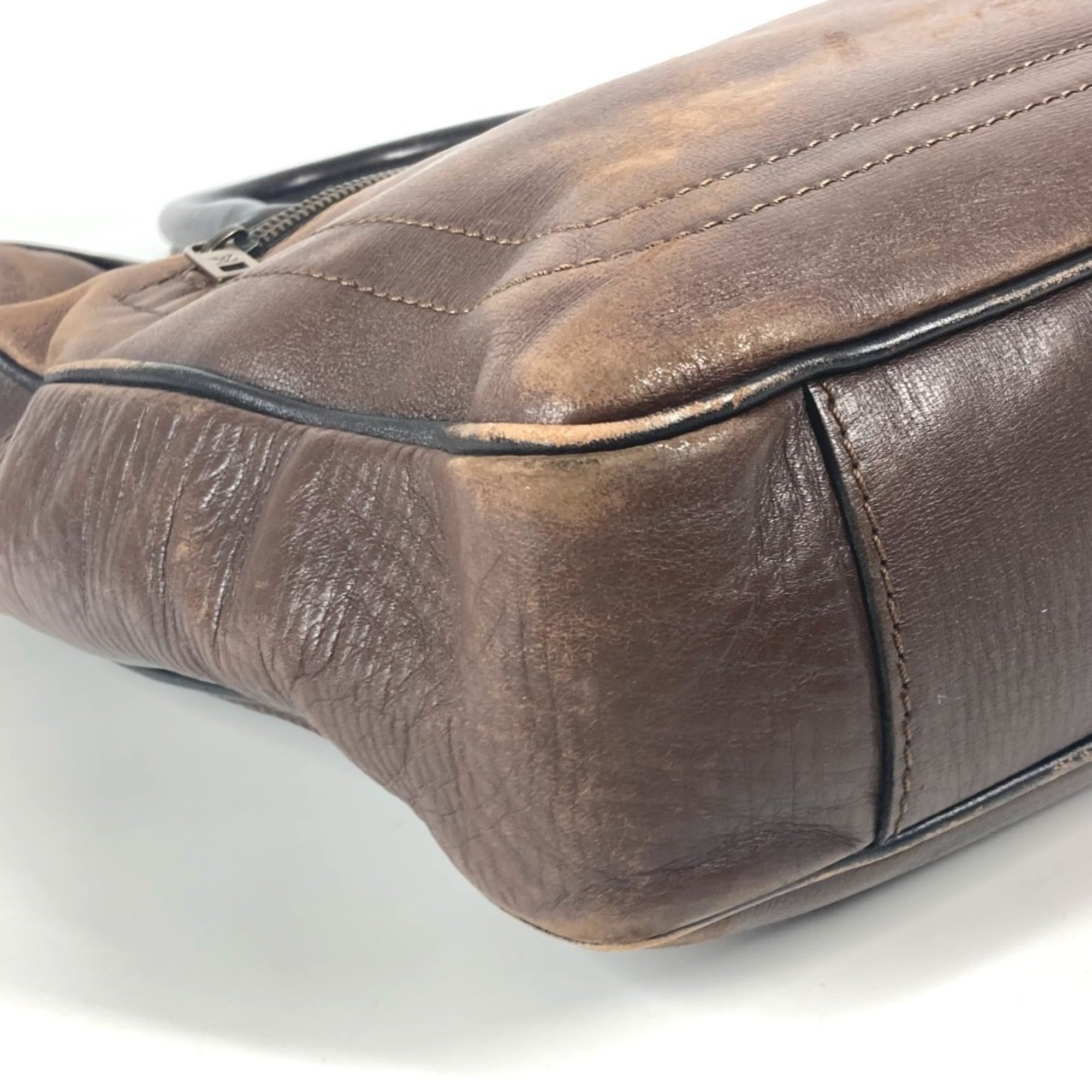 Louis Vuitton Brown Galle Utah Leather Briefcase Handbag Tote Bag (Pre-Owned)