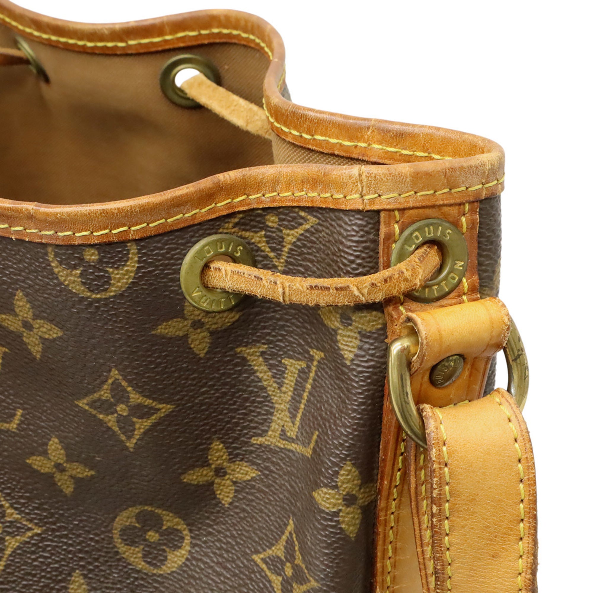 Louis Vuitton Brown White Monogram Shoulder Bag (Pre-Owned)