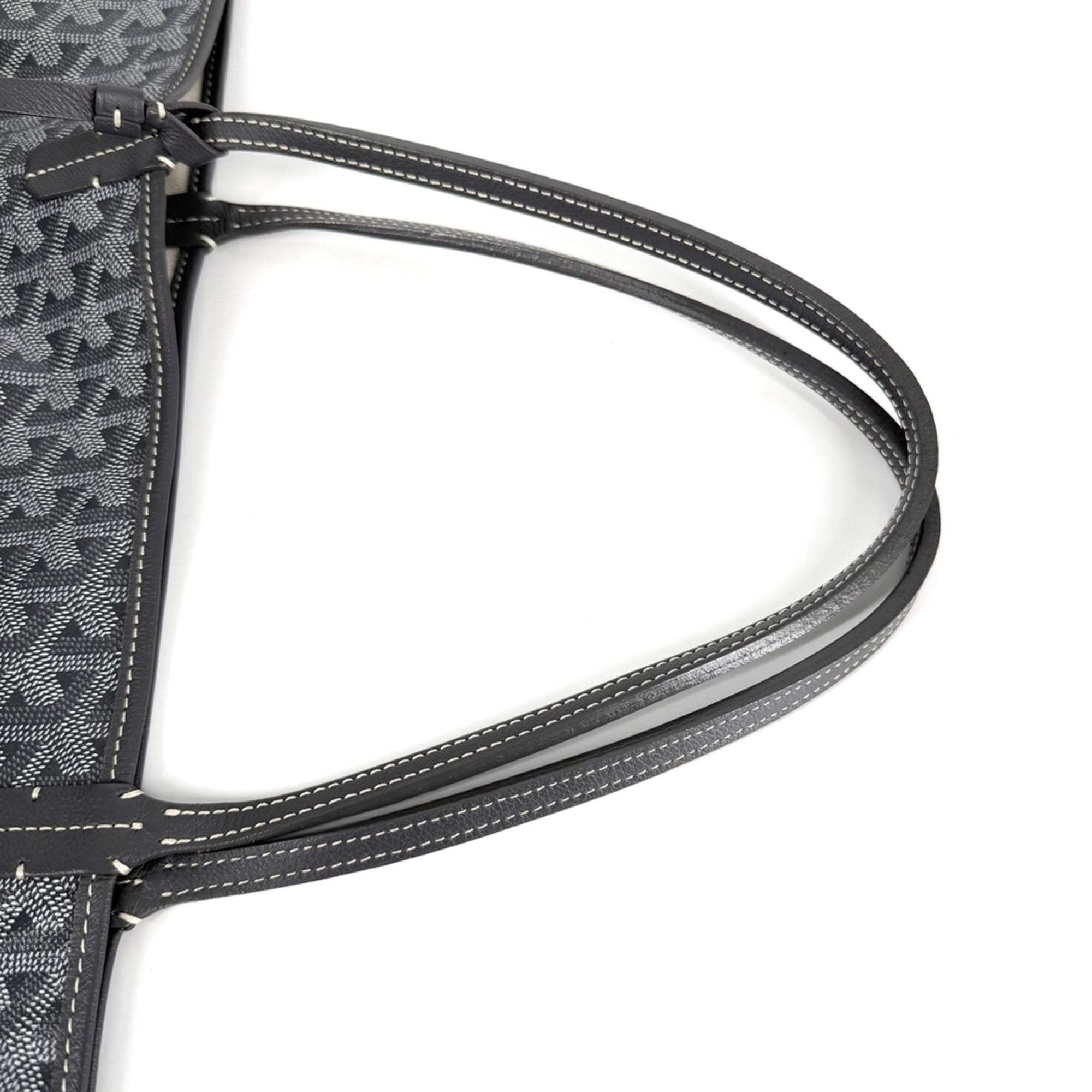 Goyard Gray White Coated Canvas Handbag Pouch Tote Bag (Pre-Owned)