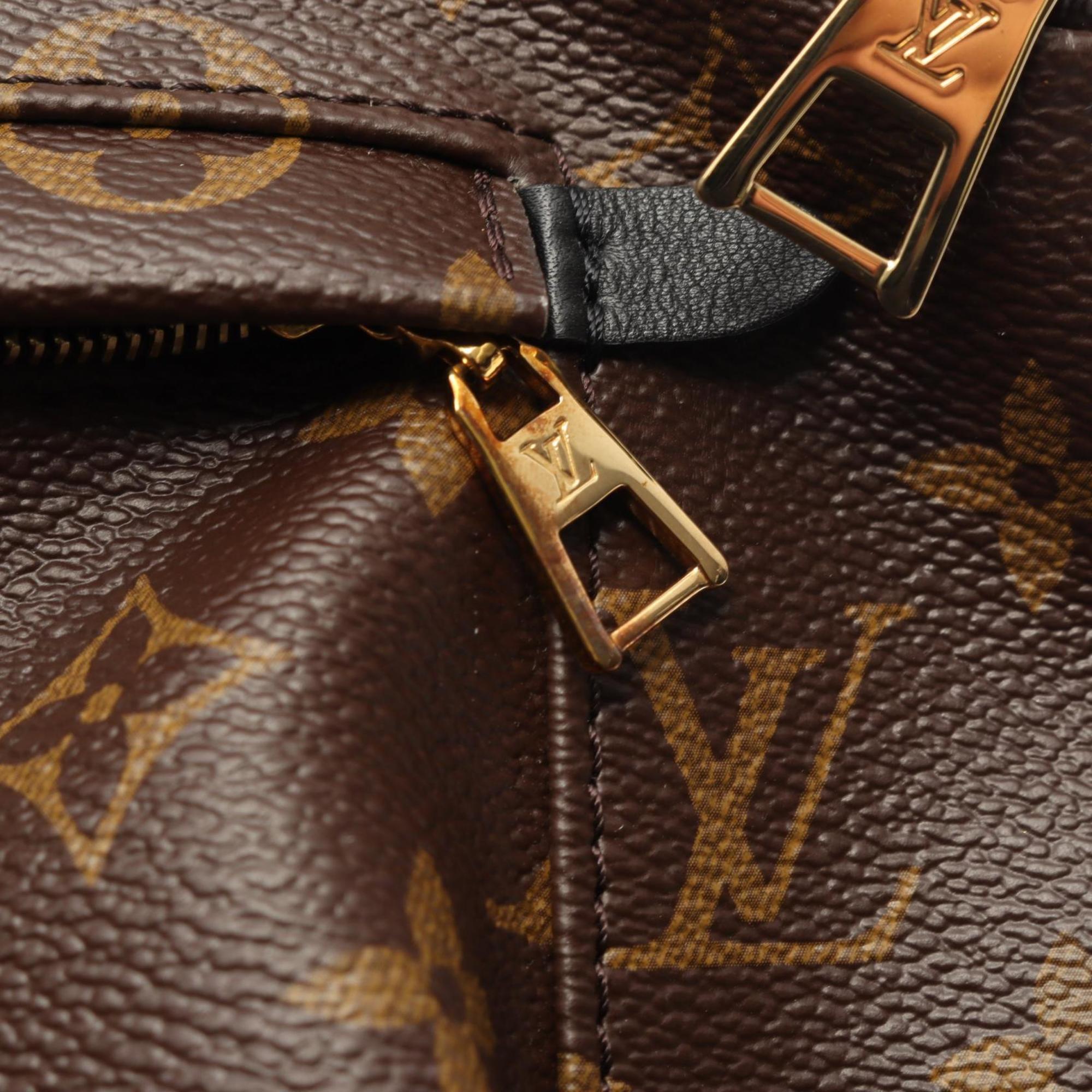 Louis Vuitton Brown Coated Canvas Leather Backpack Handbag (Pre-Owned)