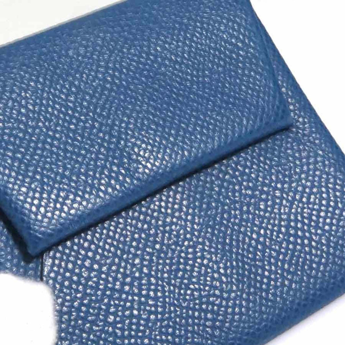 Hermes Navy Leather Coin Purse/Coin Case (Pre-Owned)