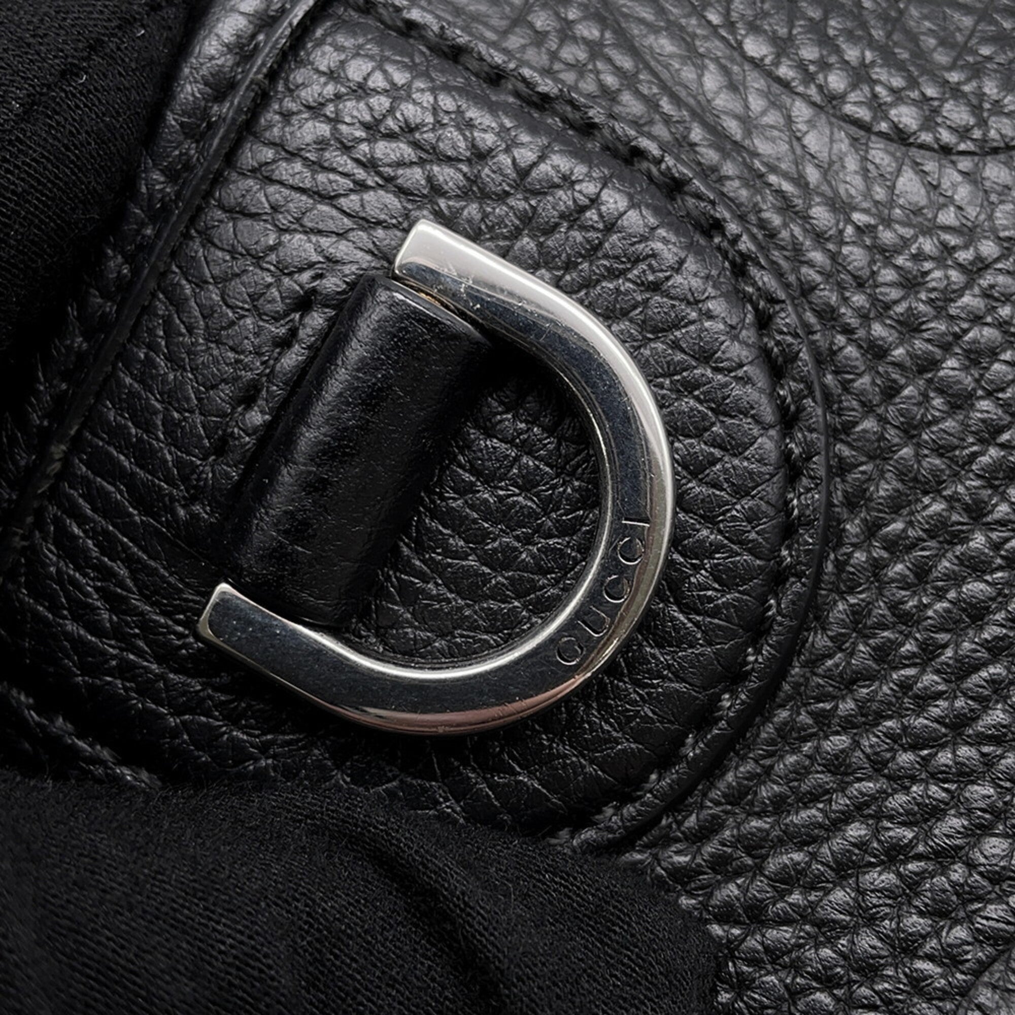 Gucci Black Leather Tote Bag (Pre-Owned)
