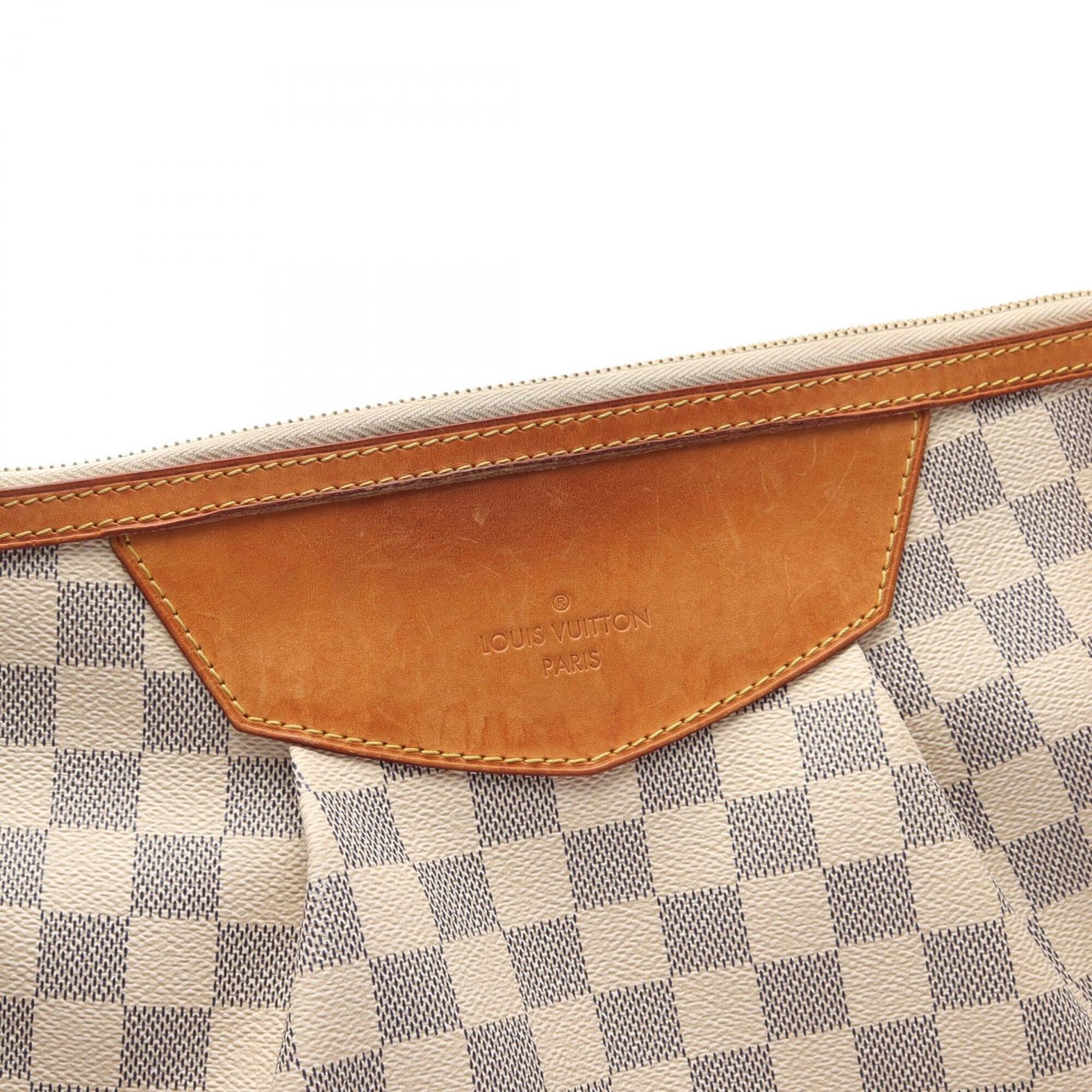 Louis Vuitton White Pvc Coated Canvas Leather Handbag Shoulder Bag (Pre-Owned)