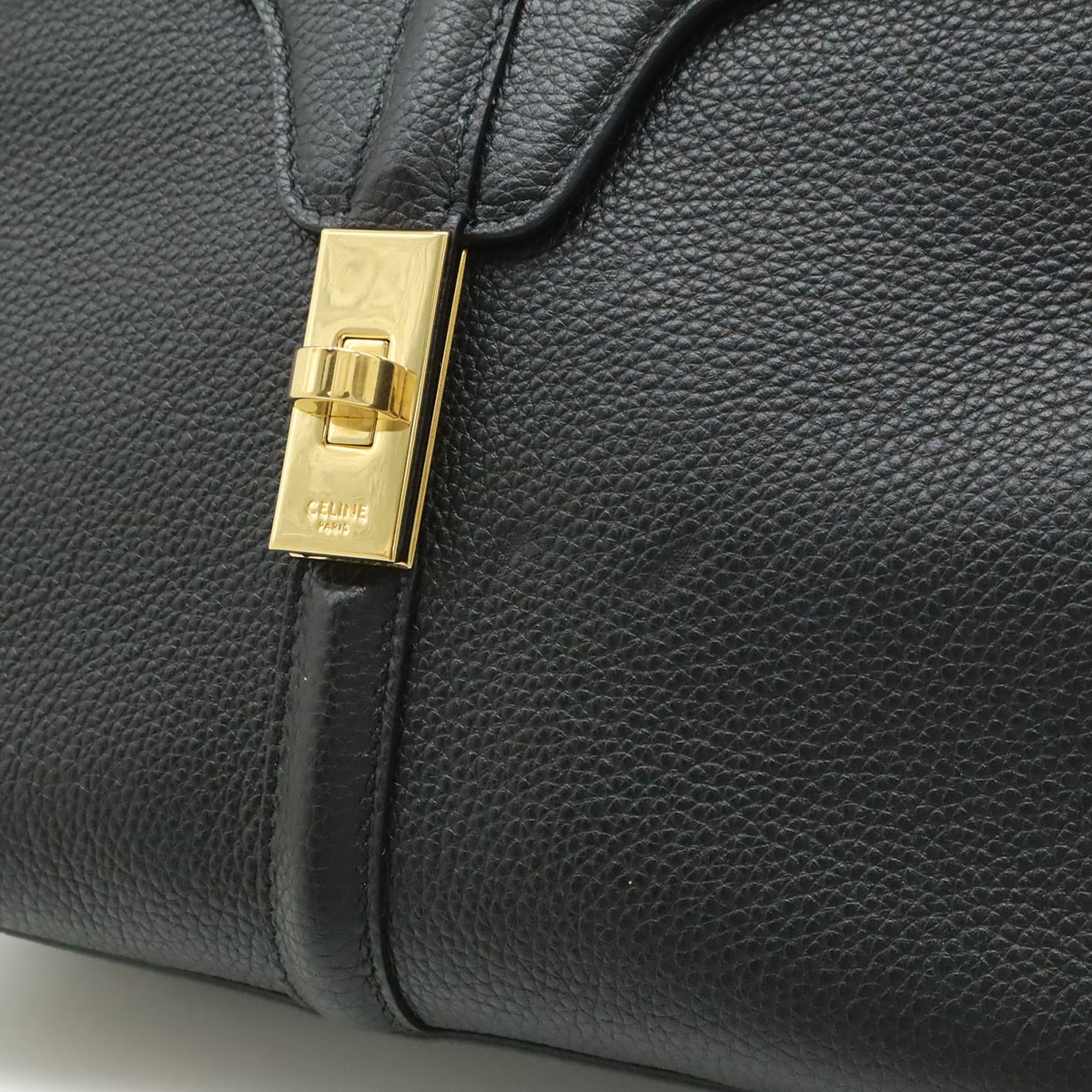 Celine Black Leather Handbag Shoulder Bag (Pre-Owned)