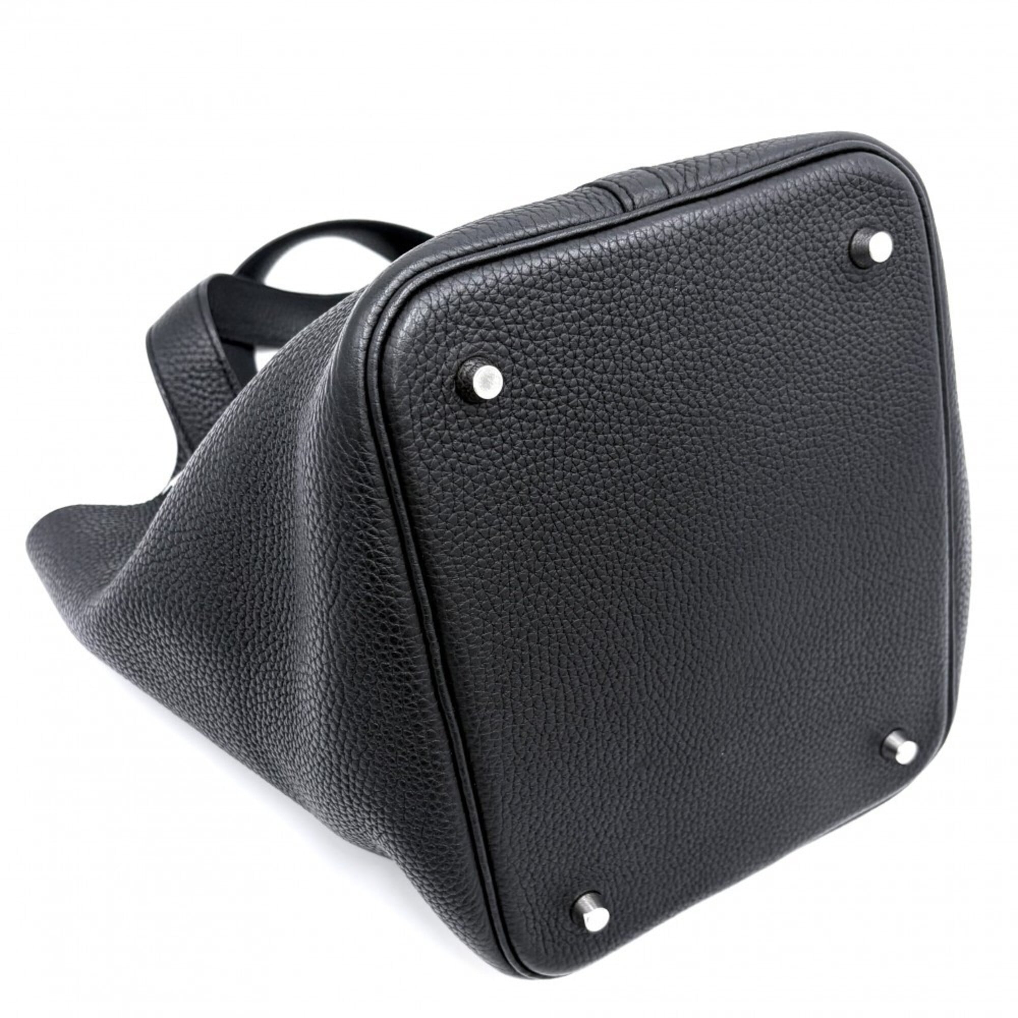 Hermes Black Leather Handbag (Pre-Owned)