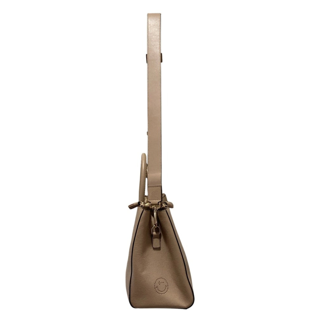 Anya Hindmarch Beige Leather Shoulder Bag Tote Bag (Pre-Owned)