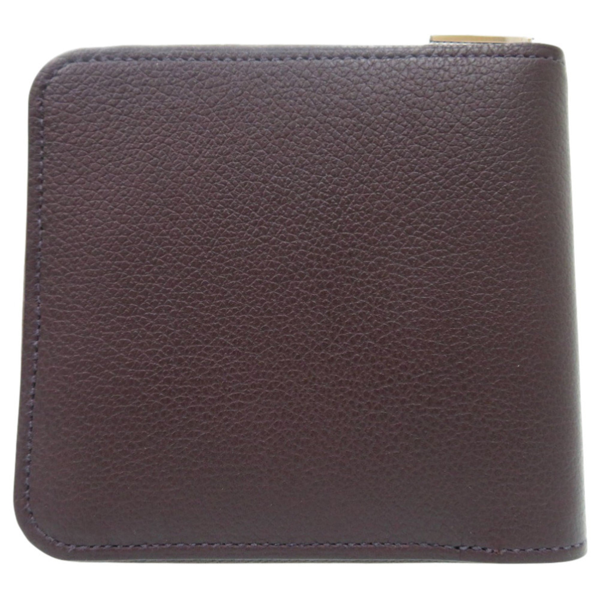 Hermes Blue Nuit Bordeaux Wallet (Bi-Fold) (Pre-Owned)