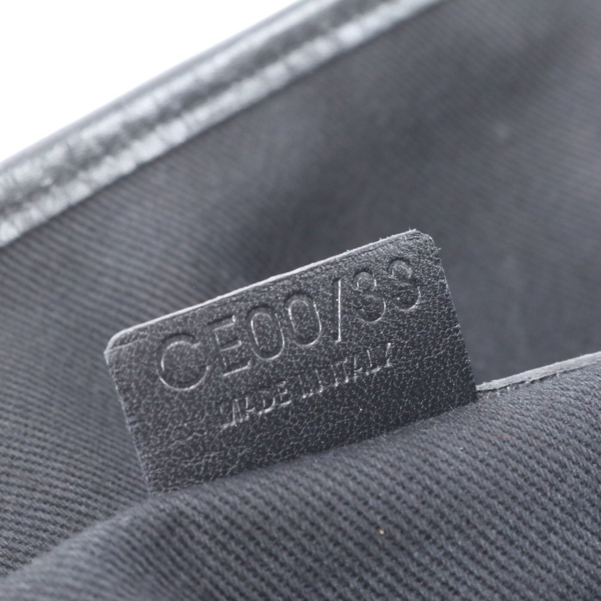 Celine Black Leather Canvas Handbag Tote Bag (Pre-Owned)