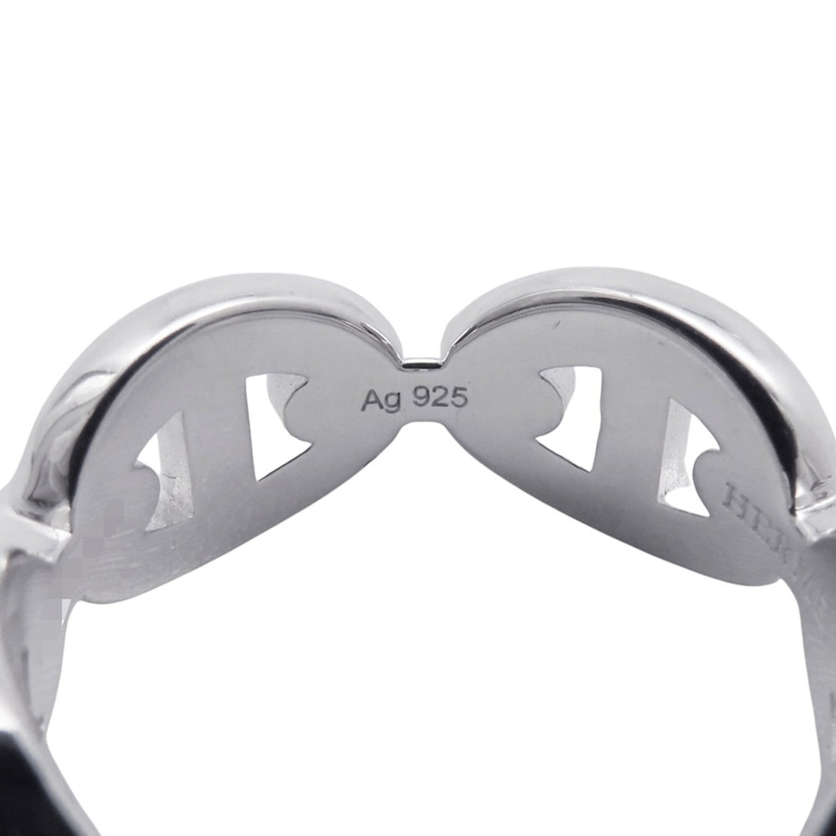 Hermes Silver 925 Band Ring (Pre-Owned)