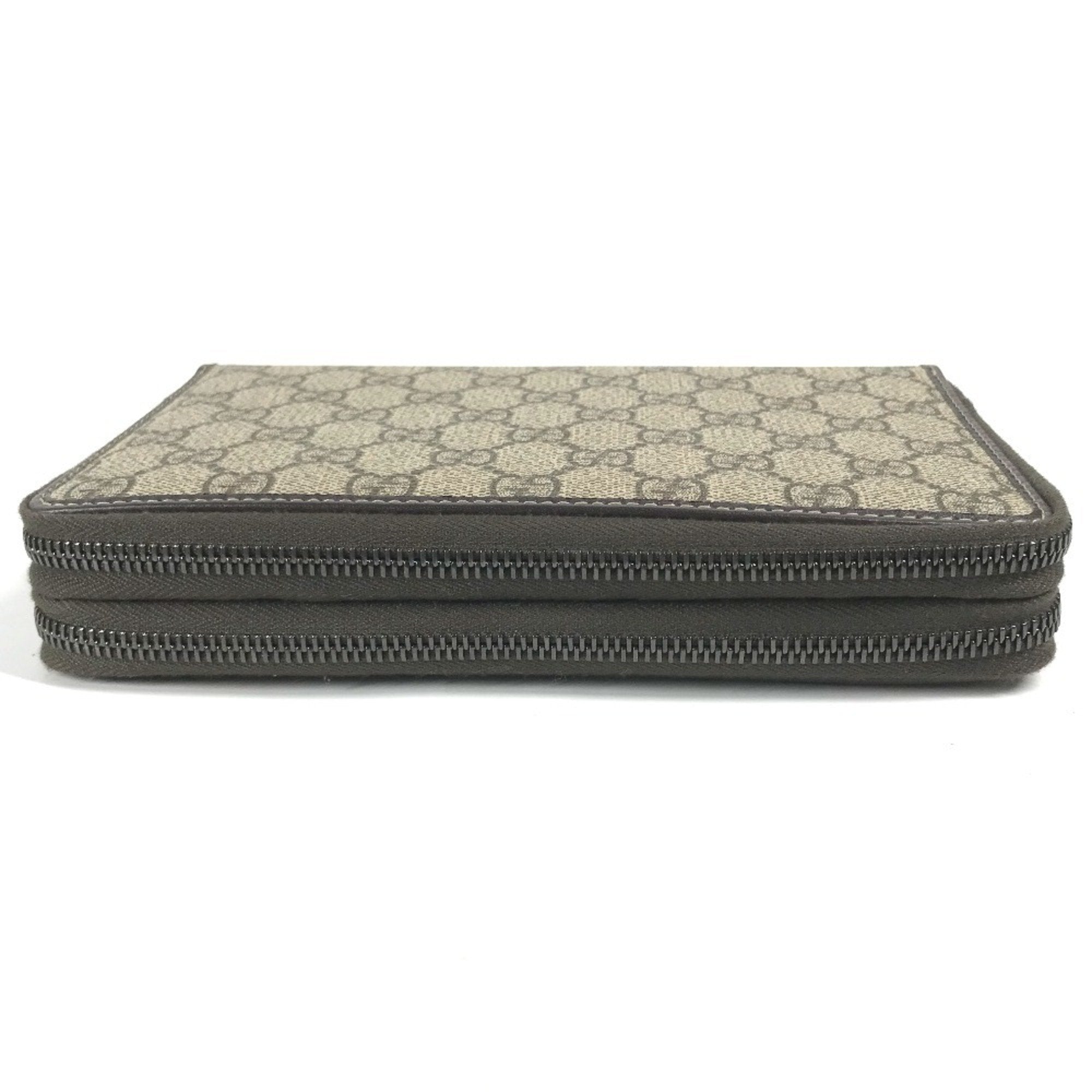 Gucci Beige Brown Gg Supreme Long Wallet (Bi-Fold) (Pre-Owned)