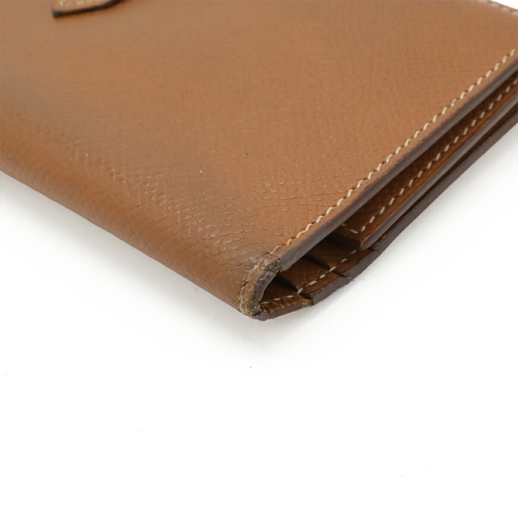 Hermes Brown Camel Epsom Leather Long Wallet (Tri-Fold) (Pre-Owned)