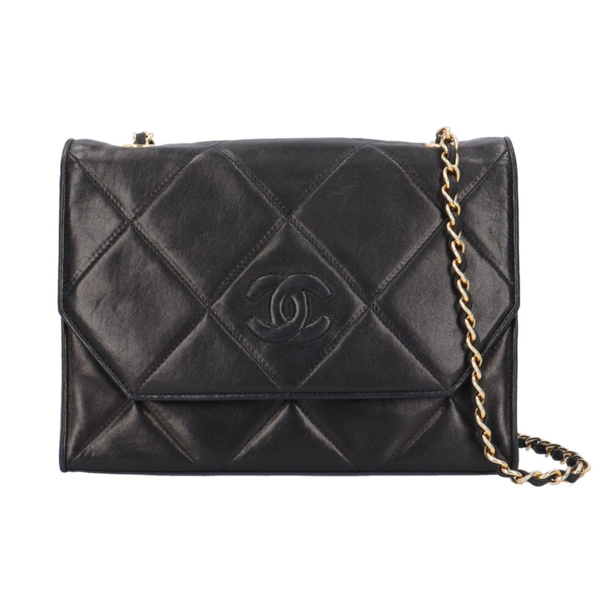 Chanel Black Leather Shoulder Bag (Pre-Owned)