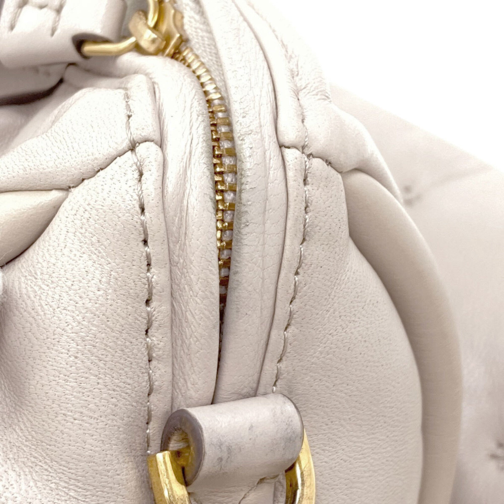 Anya Hindmarch Light Gray Leather Shoulder Bag (Pre-Owned)
