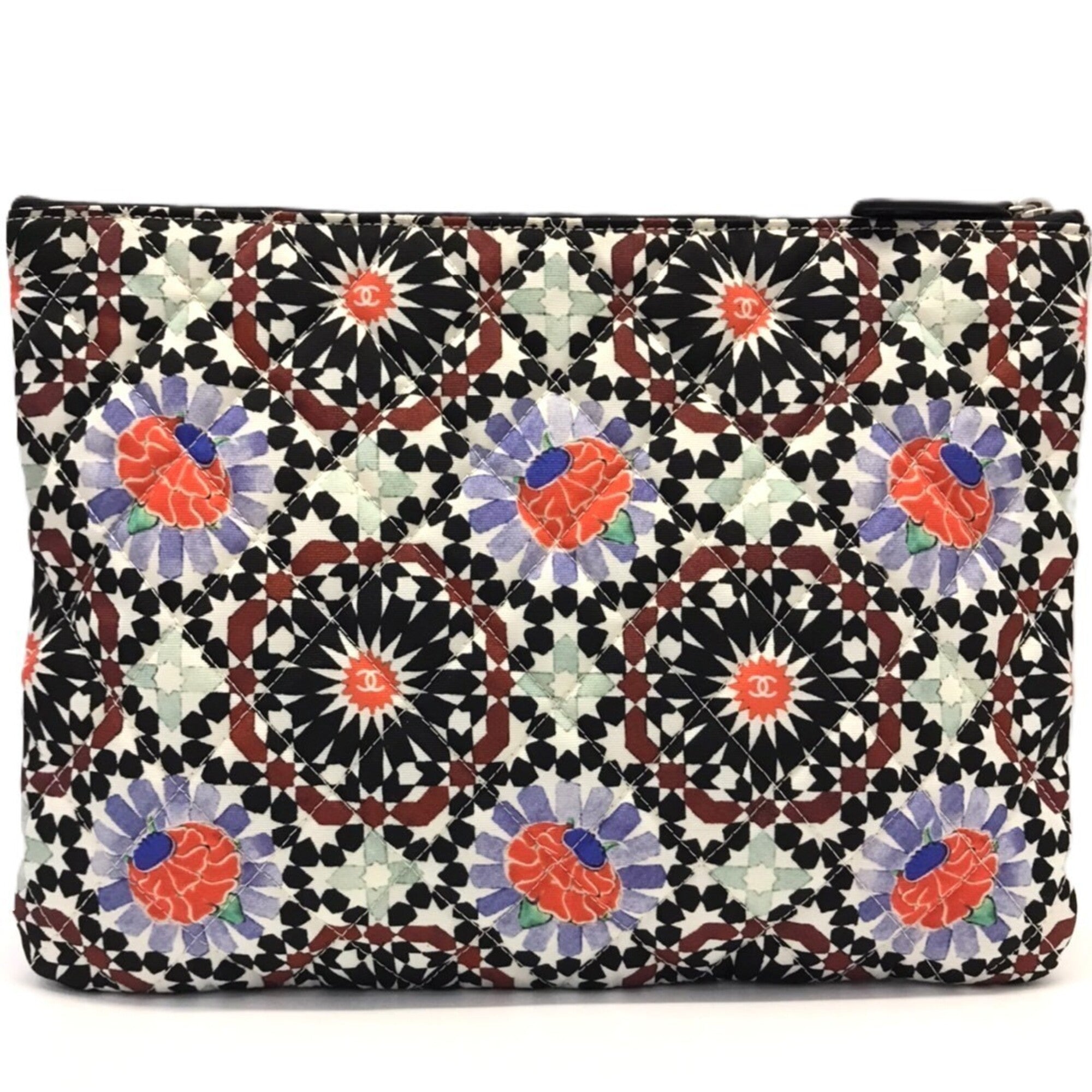 Chanel Multi-Color Canvas Clutch Bag (Pre-Owned)