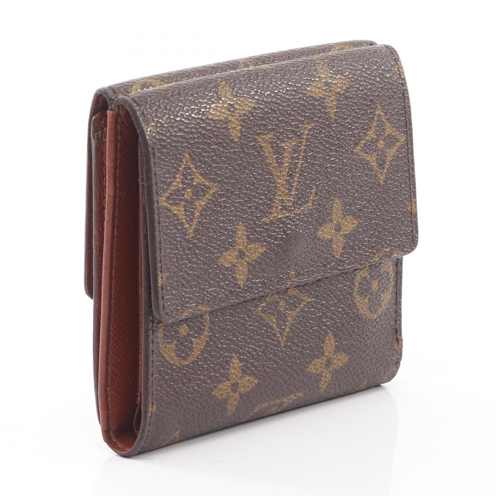 Louis Vuitton Brown Coated Canvas Wallet (Tri-Fold) (Pre-Owned)