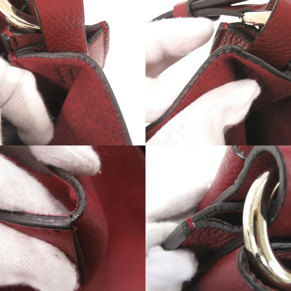 Salvatore Ferragamo Red Color Leather Shoulder Bag (Pre-Owned)