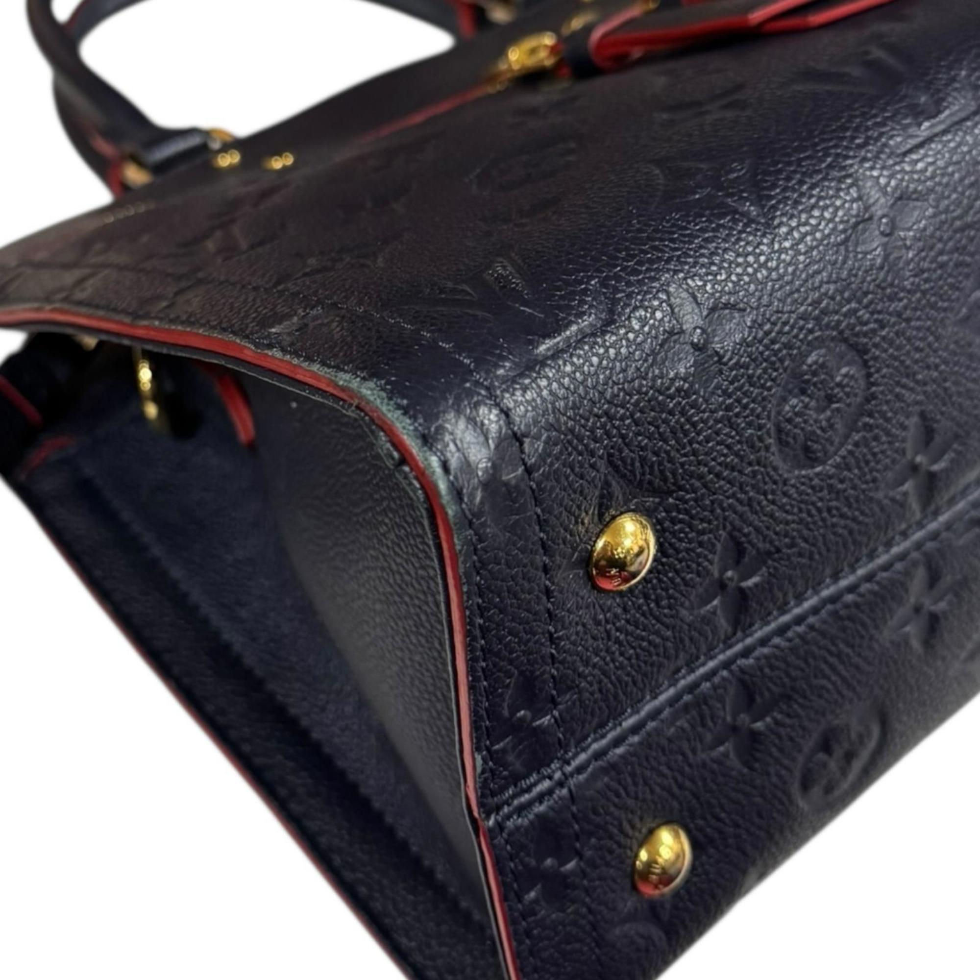 Louis Vuitton Marine Rouge Navy Monogram Empreinte Shoulder Bag (Pre-Owned)