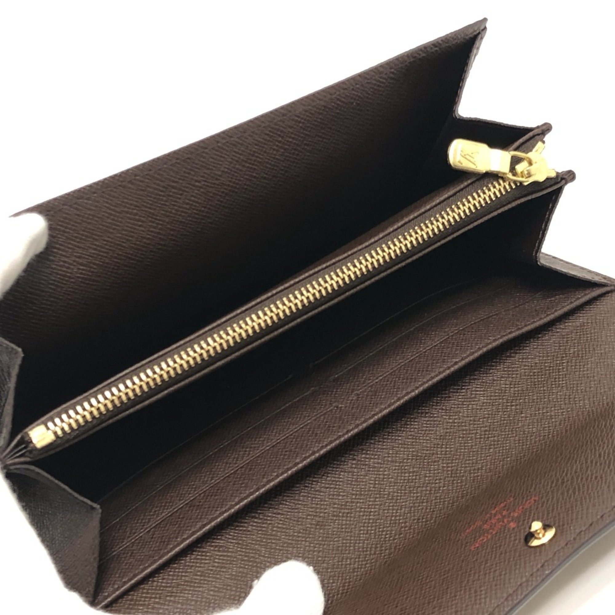 Louis Vuitton Damier Brown Ebene Damier Canvas Long Wallet (Bi-Fold) (Pre-Owned)