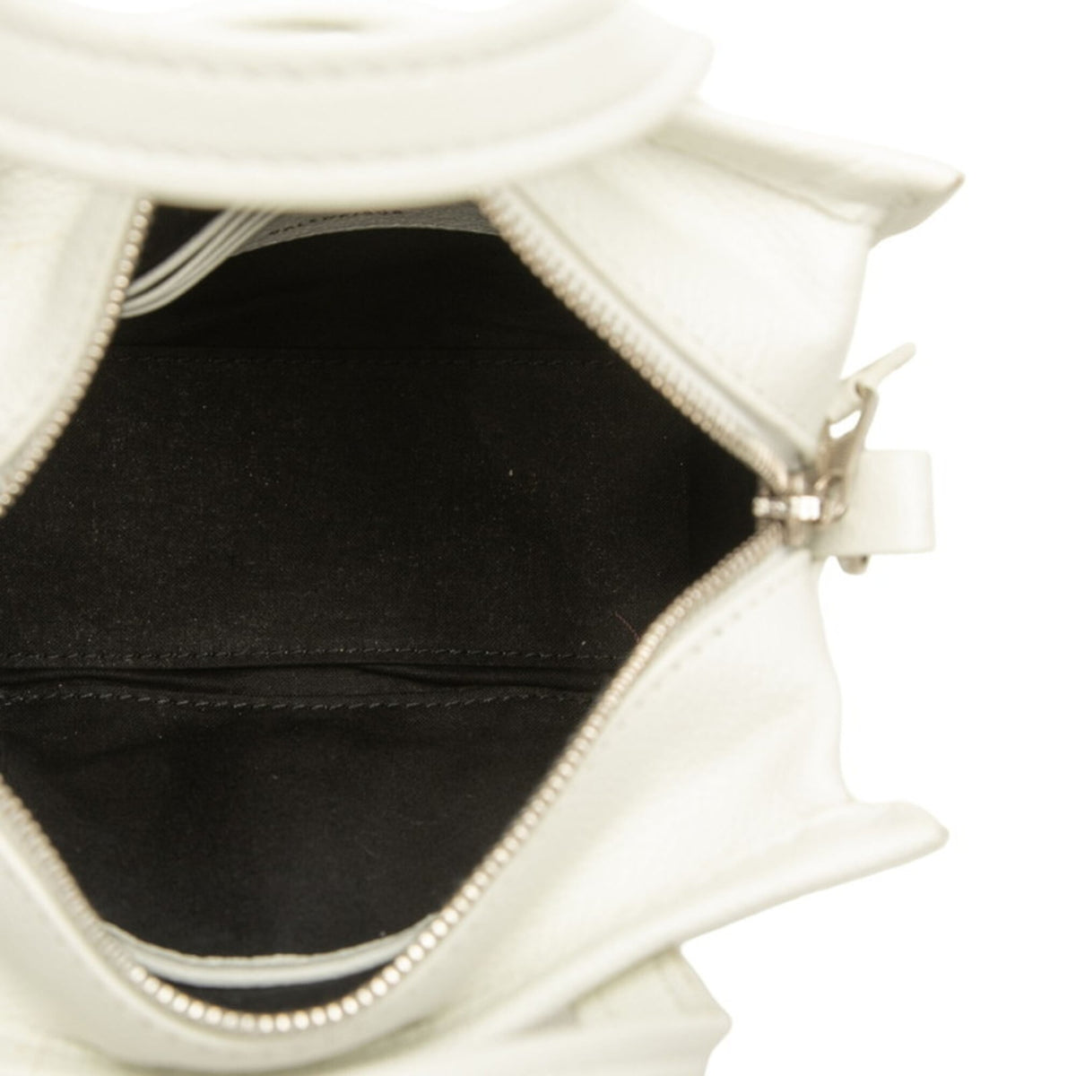Balenciaga White Leather Handbag Shoulder Bag (Pre-Owned)