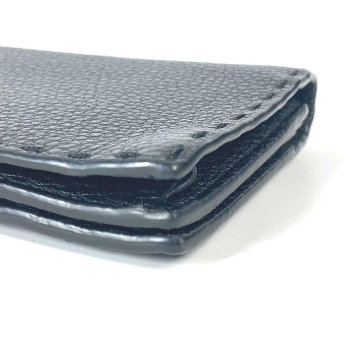Fendi Black Leather Long Wallet (Bi-Fold) (Pre-Owned)
