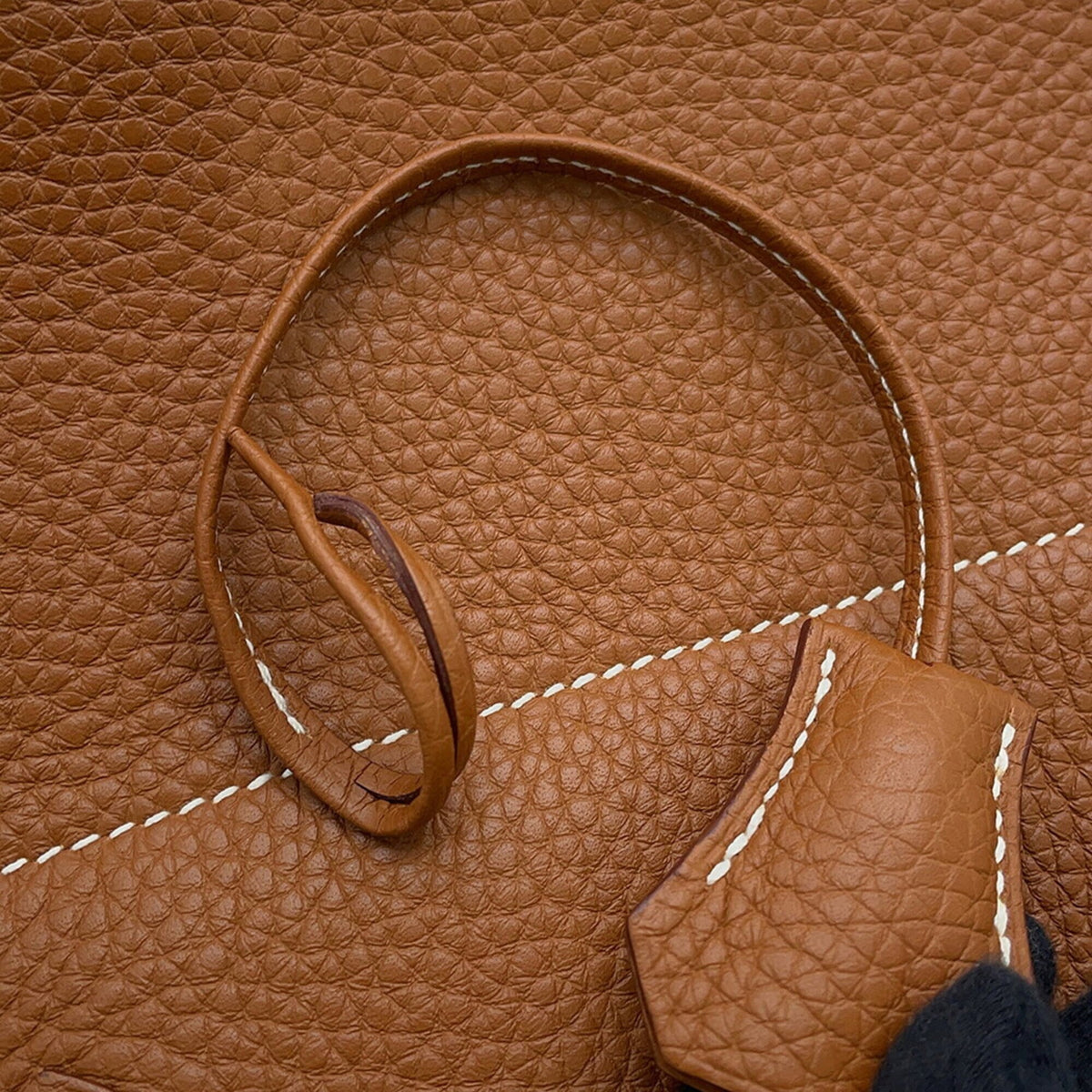Hermes Gold Taurillon Clemence Leather Handbag Shoulder Bag (Pre-Owned)