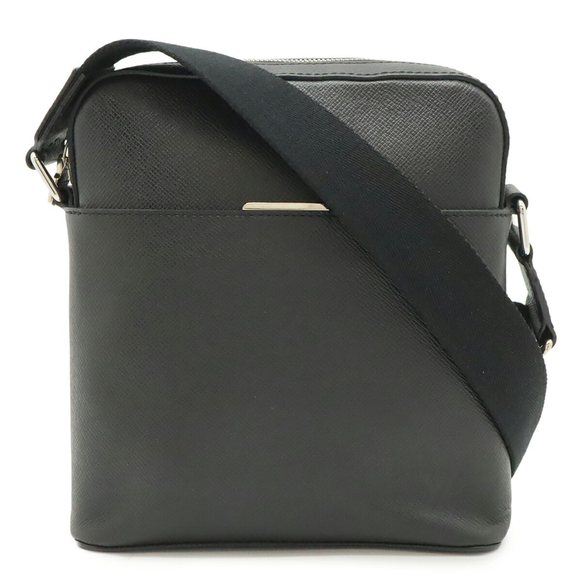 Louis Vuitton Ardoise Black Leather Pochette Shoulder Bag (Pre-Owned)