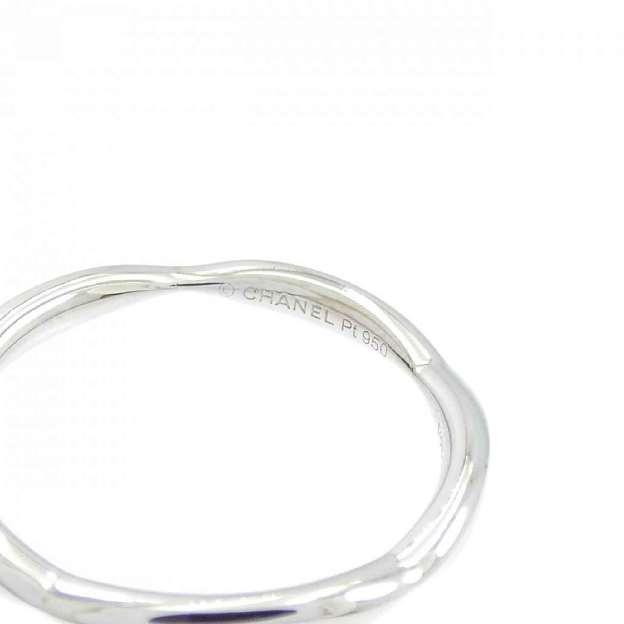 Chanel Platinum Platinum 950 Band Ring (Pre-Owned)