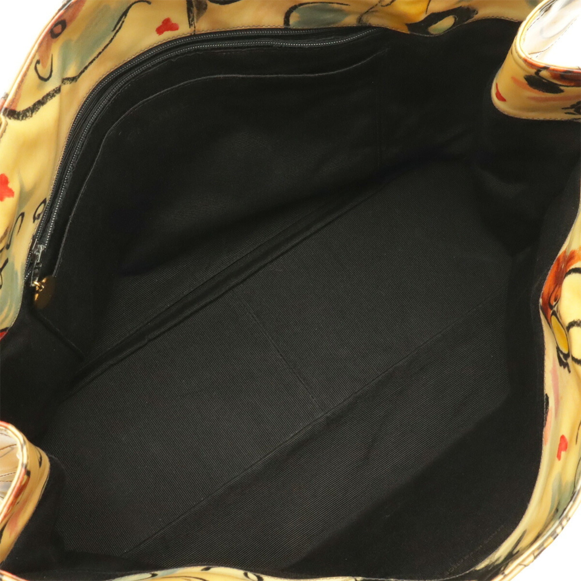 Chanel Multi-Color Yellow Coated Canvas Shoulder Bag (Pre-Owned)