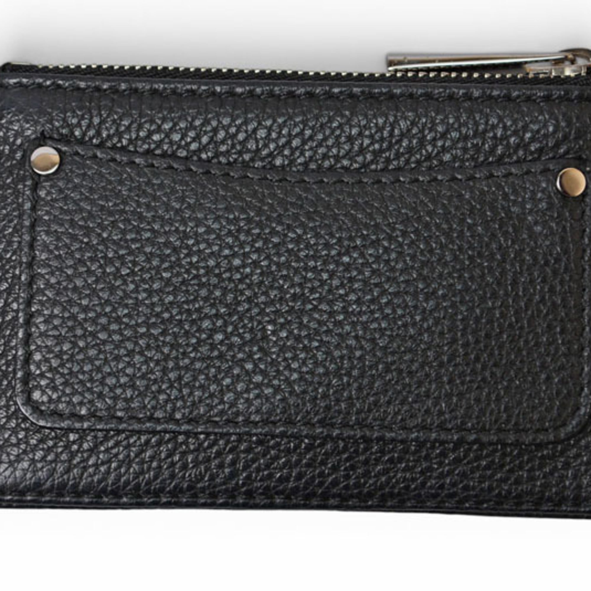 Jimmy Choo Black Leather Coin Purse/Coin Case (Pre-Owned)