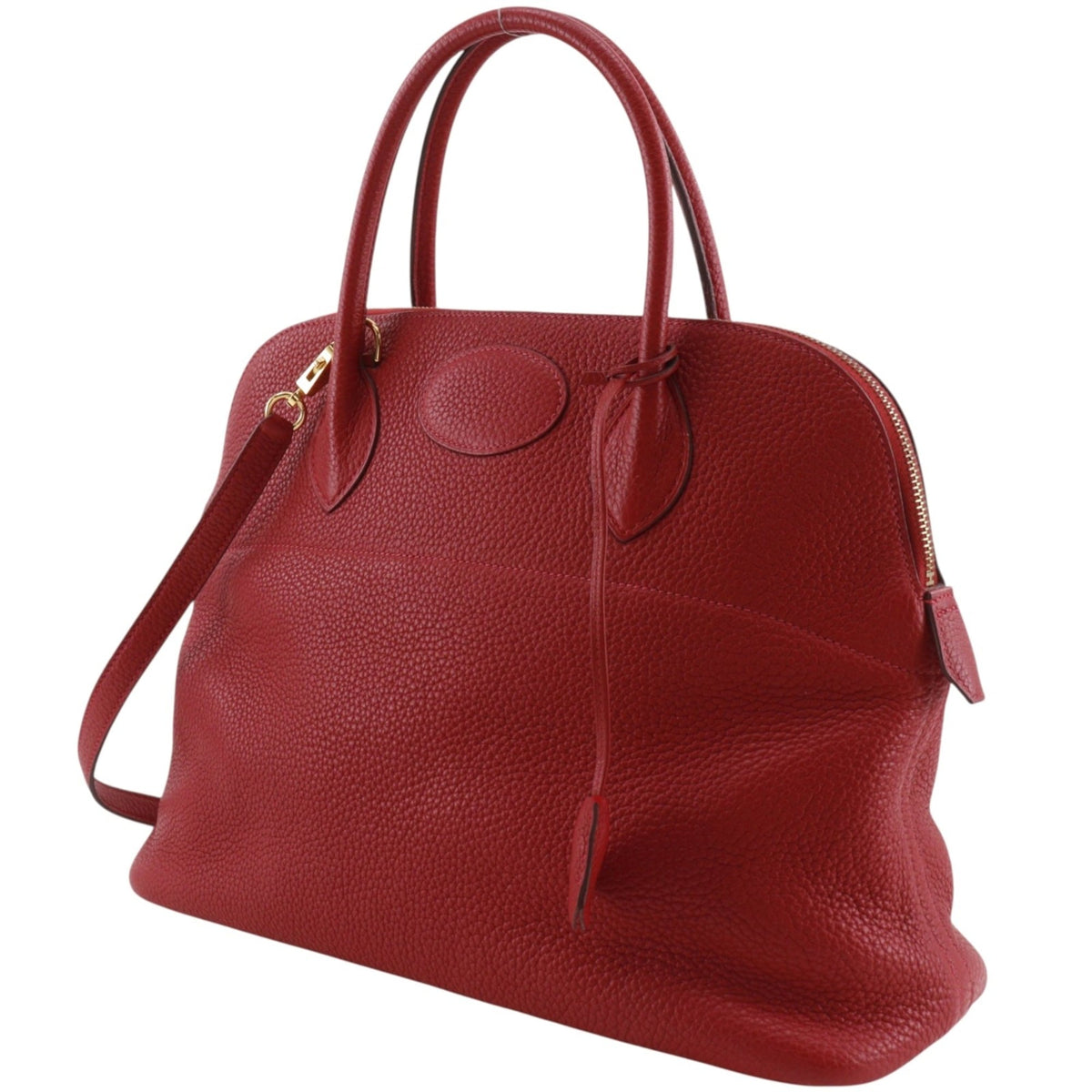 Hermes Bolide Red Color Taurillon Clemence Leather Handbag (Pre-Owned)