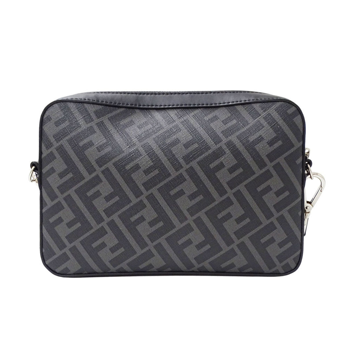 Fendi Black Yellow Leather Pvc Messenger Bag Shoulder Bag (Pre-Owned)