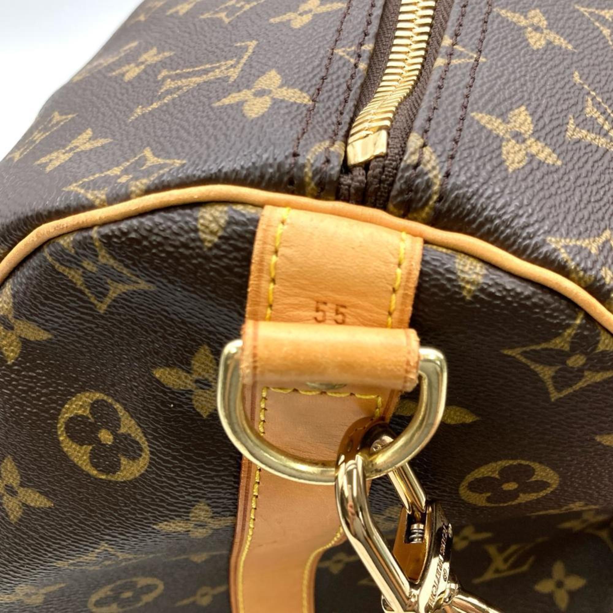Louis Vuitton Monogram Brown Monogram Leather Boston Bag (Pre-Owned)