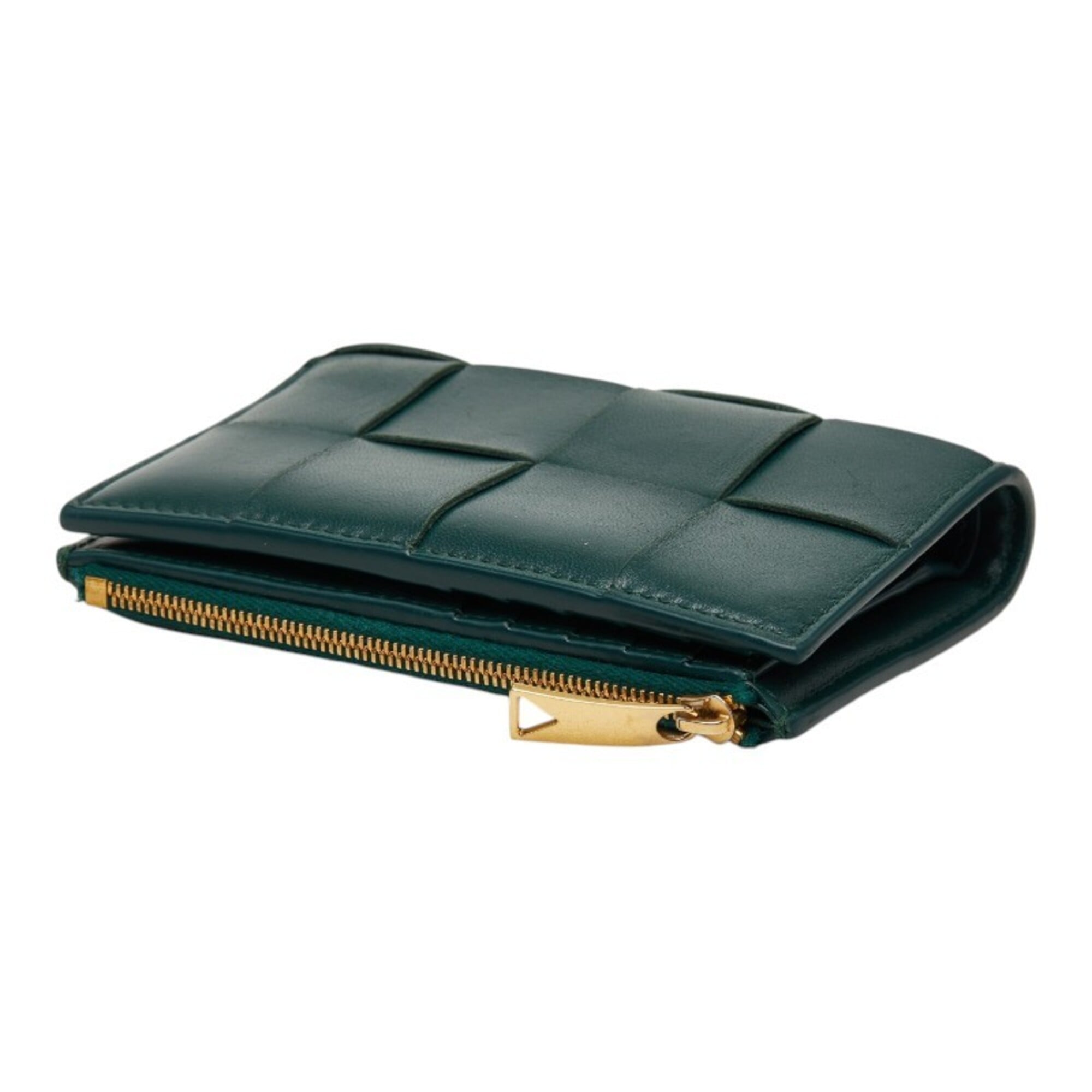 Bottega Veneta Green Leather Wallet (Bi-Fold) (Pre-Owned)