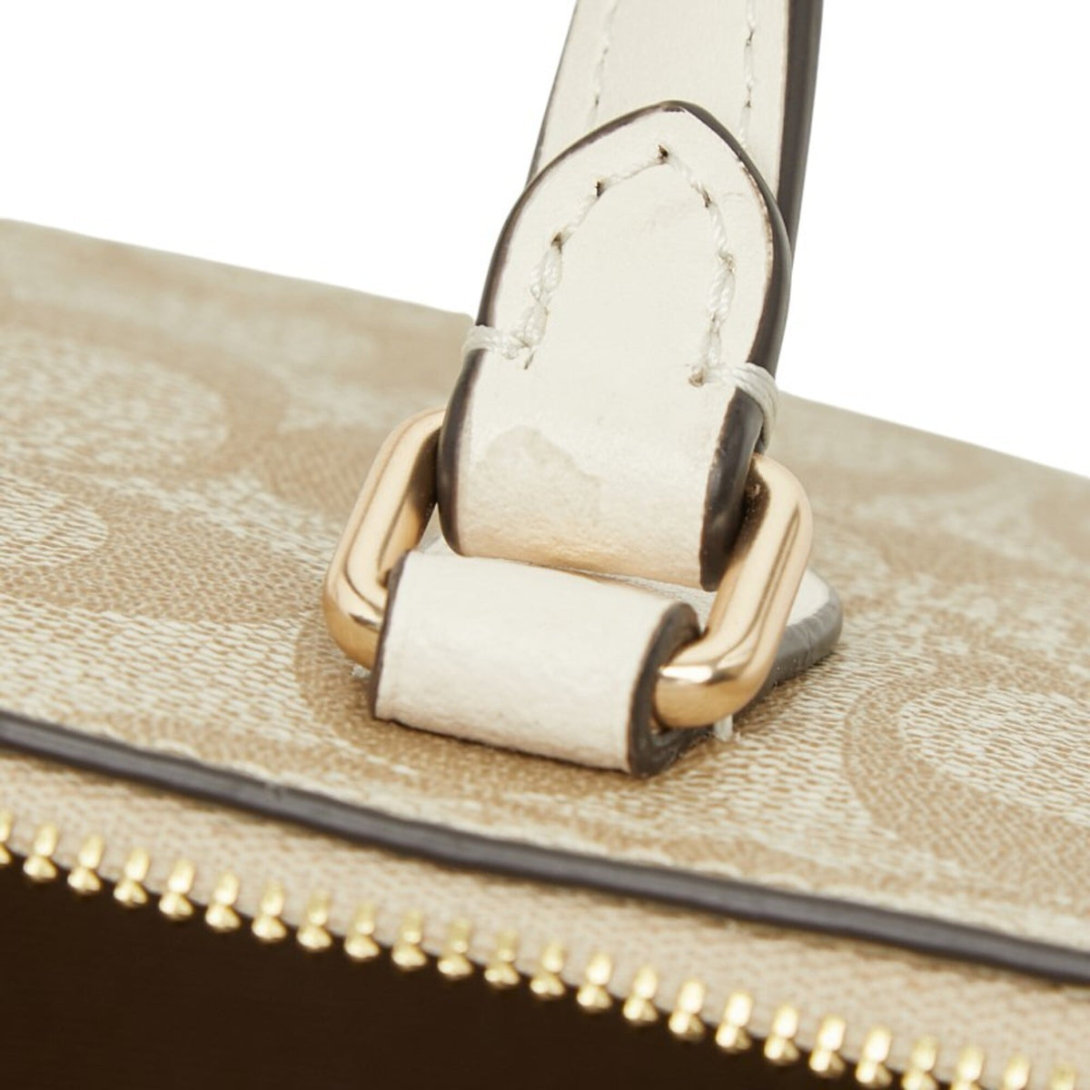 Coach Beige Pvc Leather Handbag Shoulder Bag (Pre-Owned)