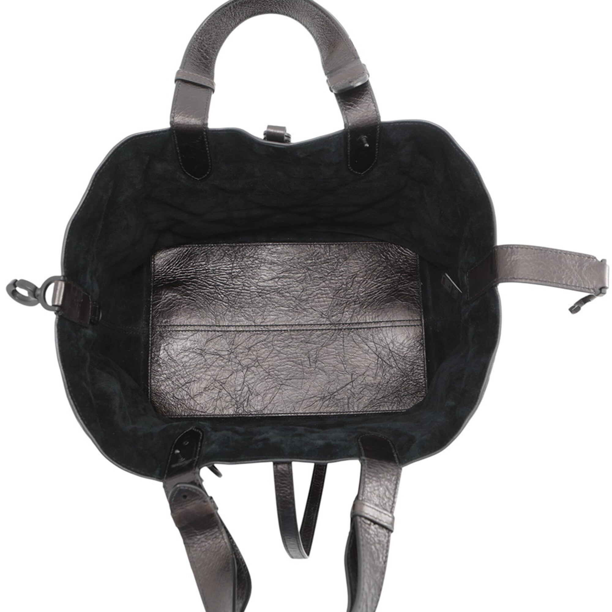 Christian Dior Black Leather Handbag Pouch Tote Bag (Pre-Owned)