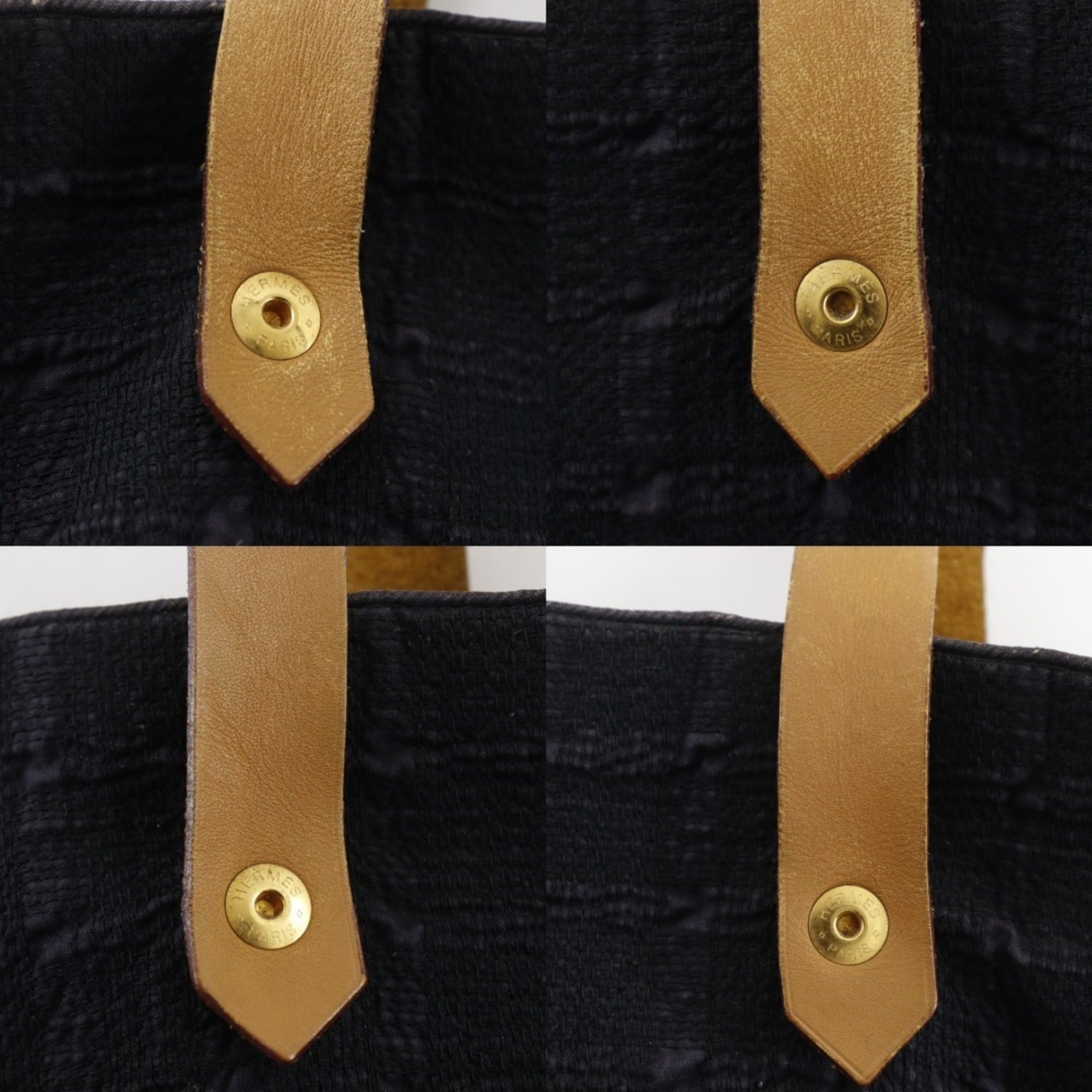 Hermes Ahmedabad Black Canvas Shoulder Bag (Pre-Owned)