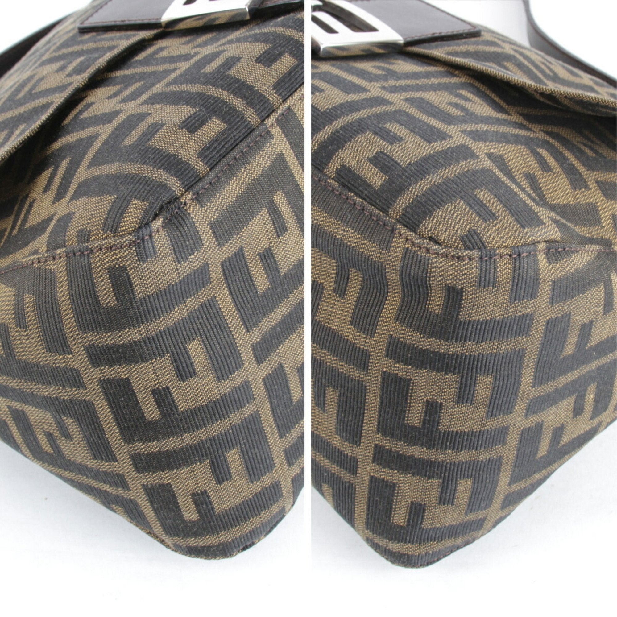 Fendi Brown Canvas Shoulder Bag (Pre-Owned)