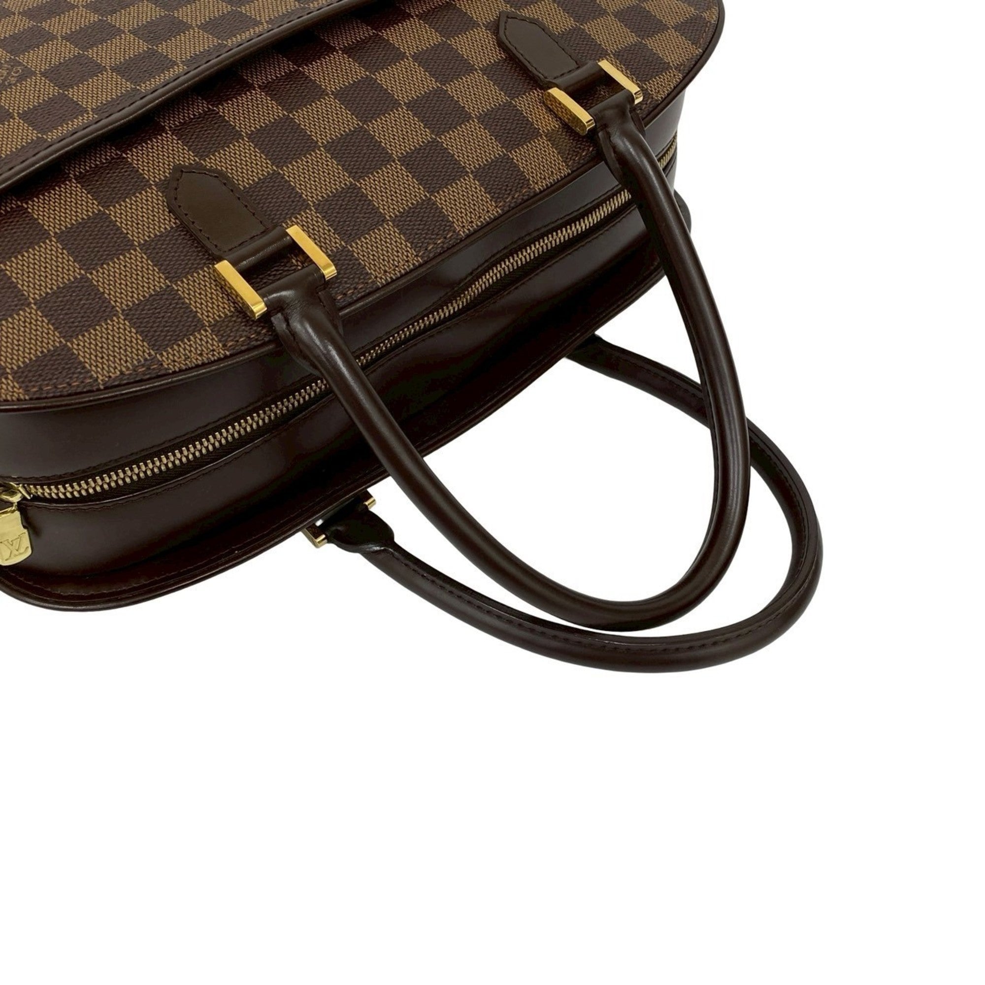 Louis Vuitton Brown Leather Pvc Boston Bag Handbag (Pre-Owned)