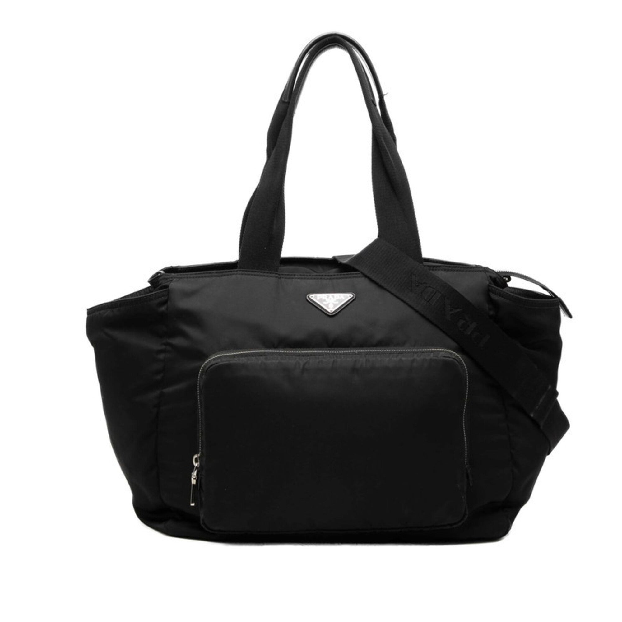 Prada Black Nylon Handbag Shoulder Bag (Pre-Owned)