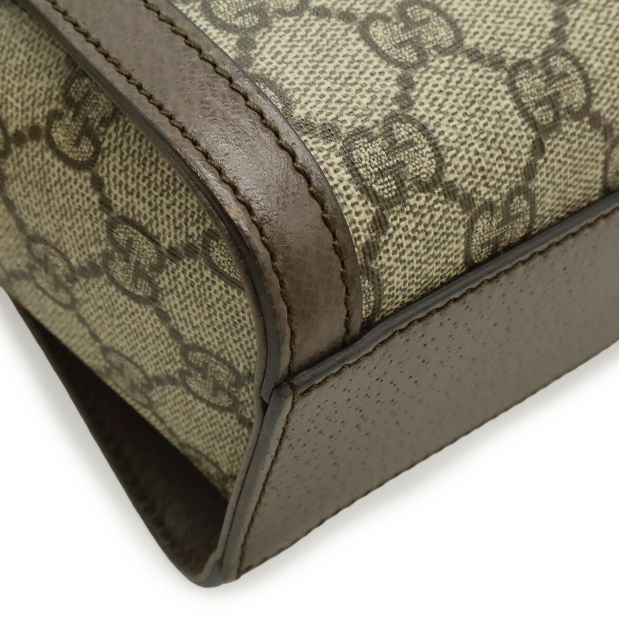 Gucci Ophidia Beige Green Red Color Gg Supreme Leather Handbag Shoulder Bag Tote Bag (Pre-Owned)