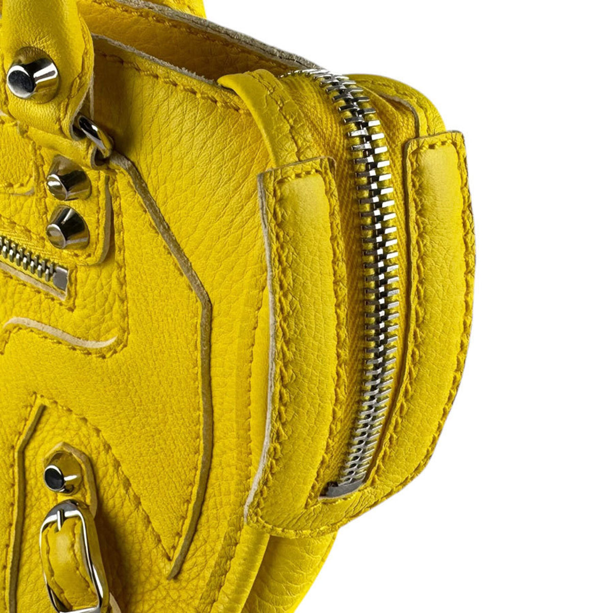 Balenciaga Yellow Leather Handbag Shoulder Bag (Pre-Owned)