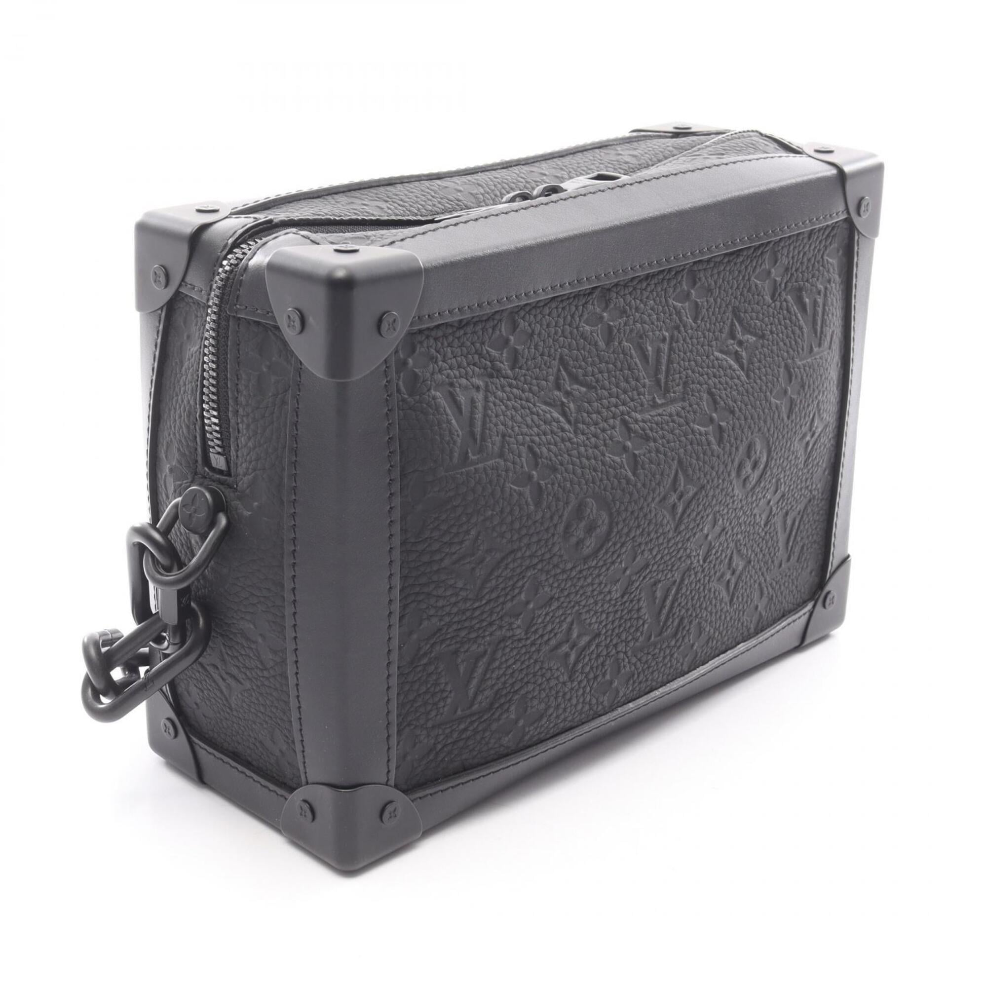 Louis Vuitton Black Leather Handbag Shoulder Bag (Pre-Owned)