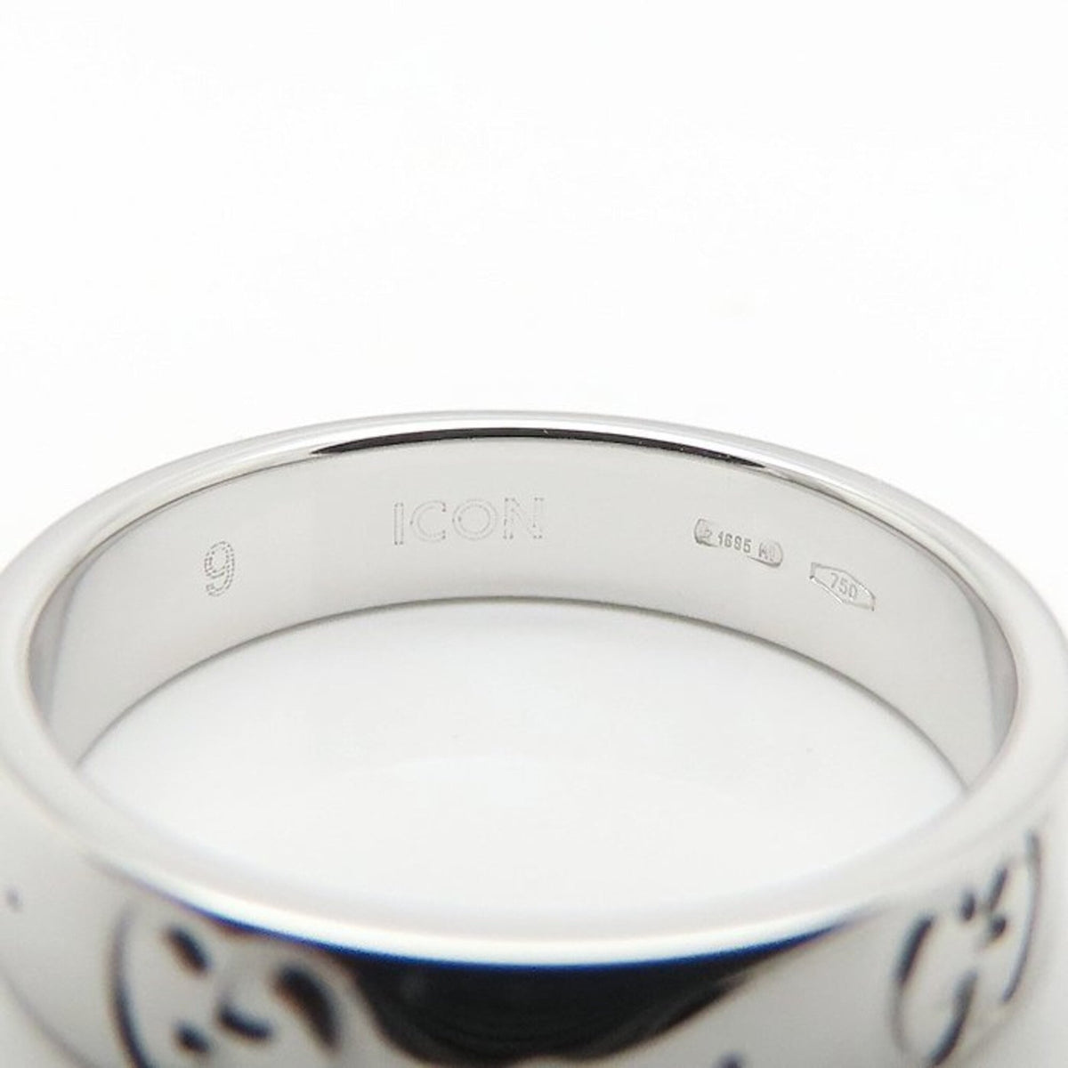 Gucci Icon White Gold (18K) Band Ring (Pre-Owned)