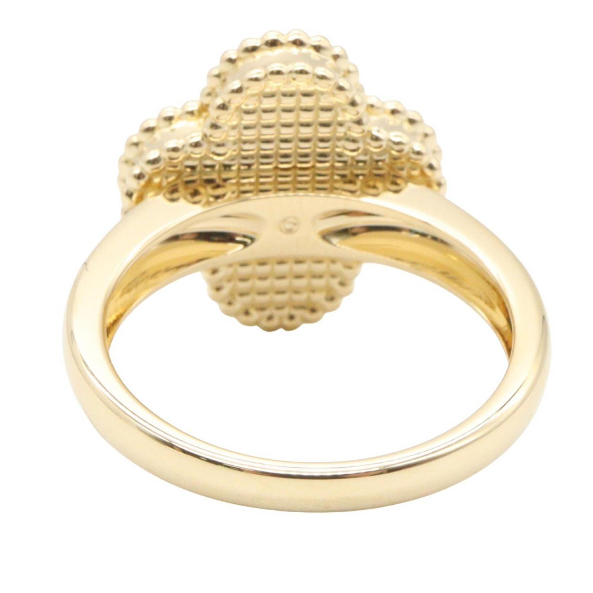 Van Cleef & Arpels Gold Clear White Band Ring (Pre-Owned)