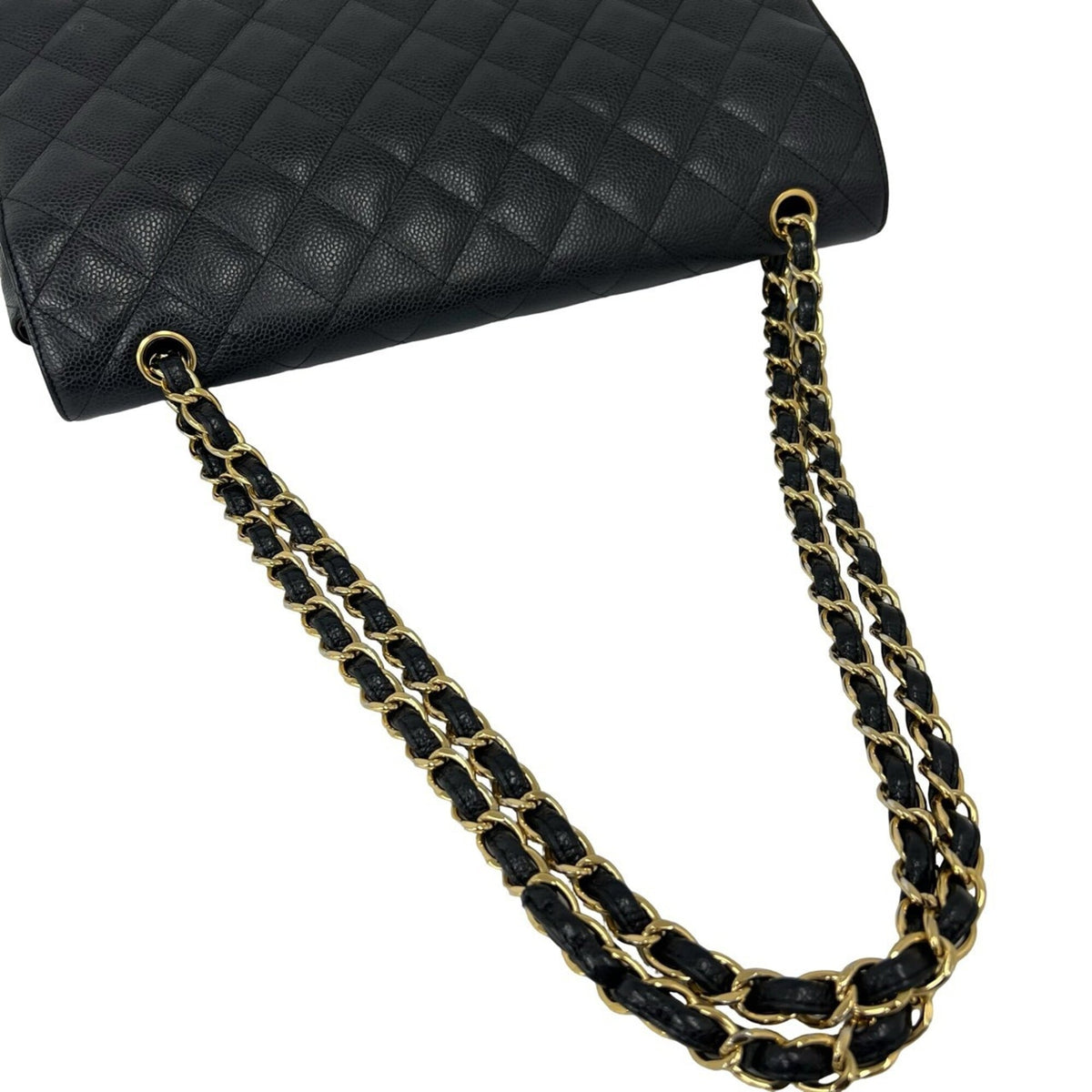 Chanel Black Grained Calfskin Shoulder Bag (Pre-Owned)