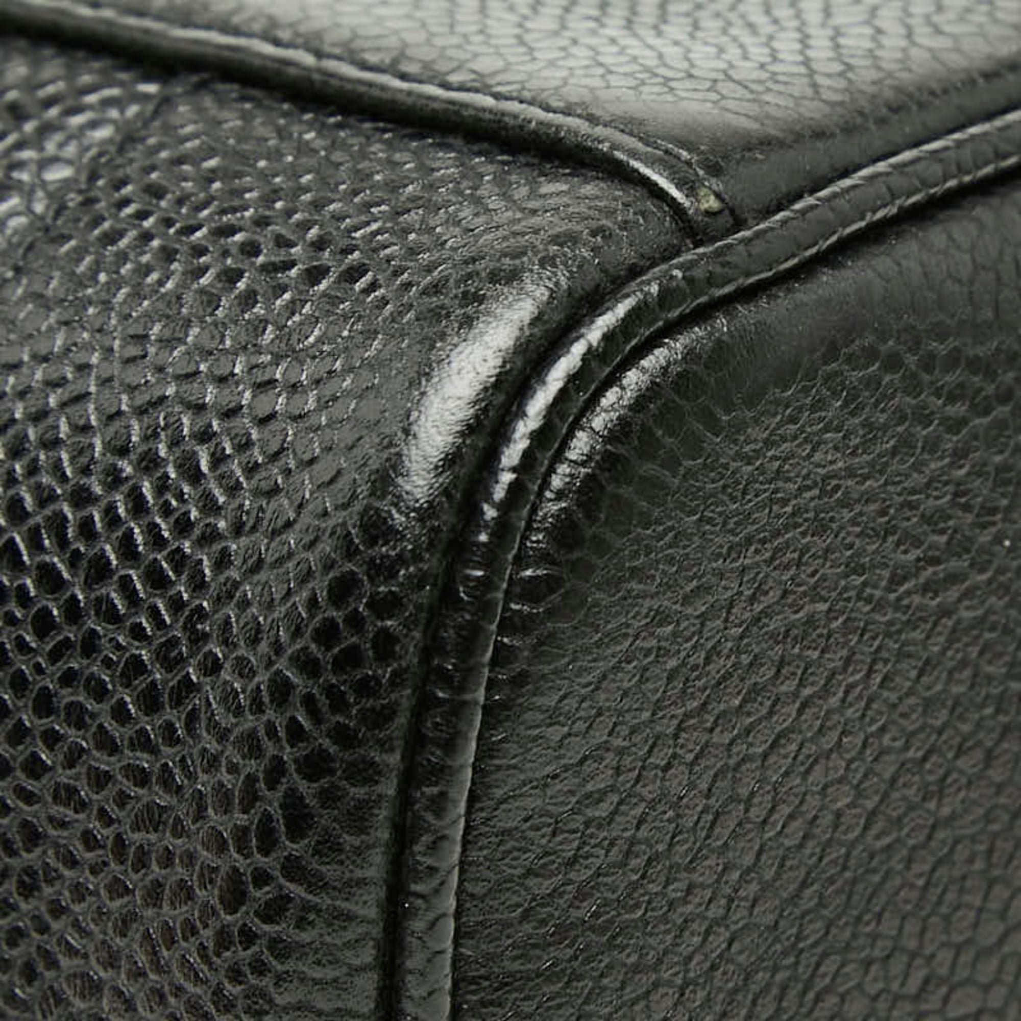 Chanel Black Grained Calfskin Vanity Bag (Pre-Owned)